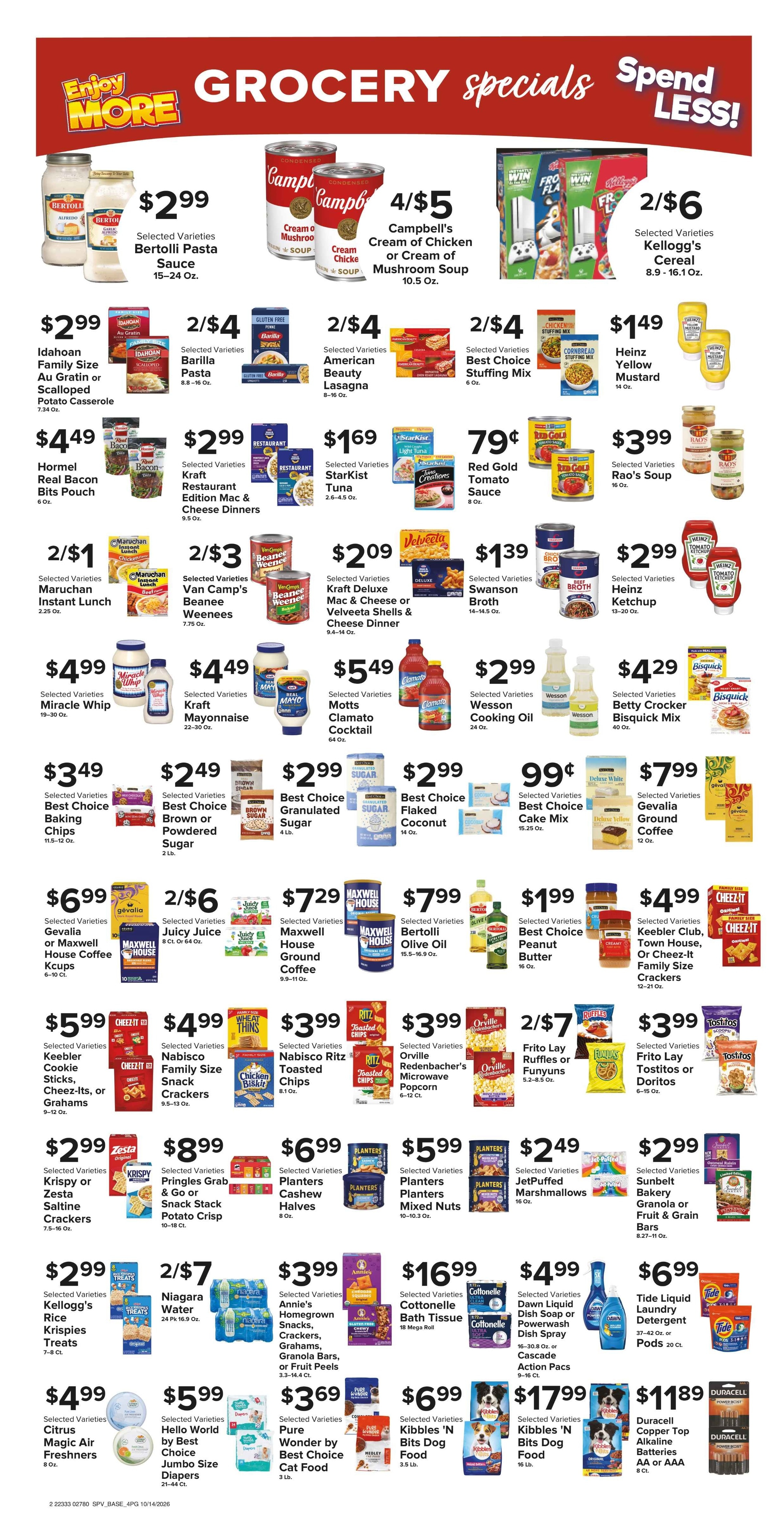 Muncy's Supermarket Stock Up for Sweater Weather Weekly Ad October 14 - 20, 2026