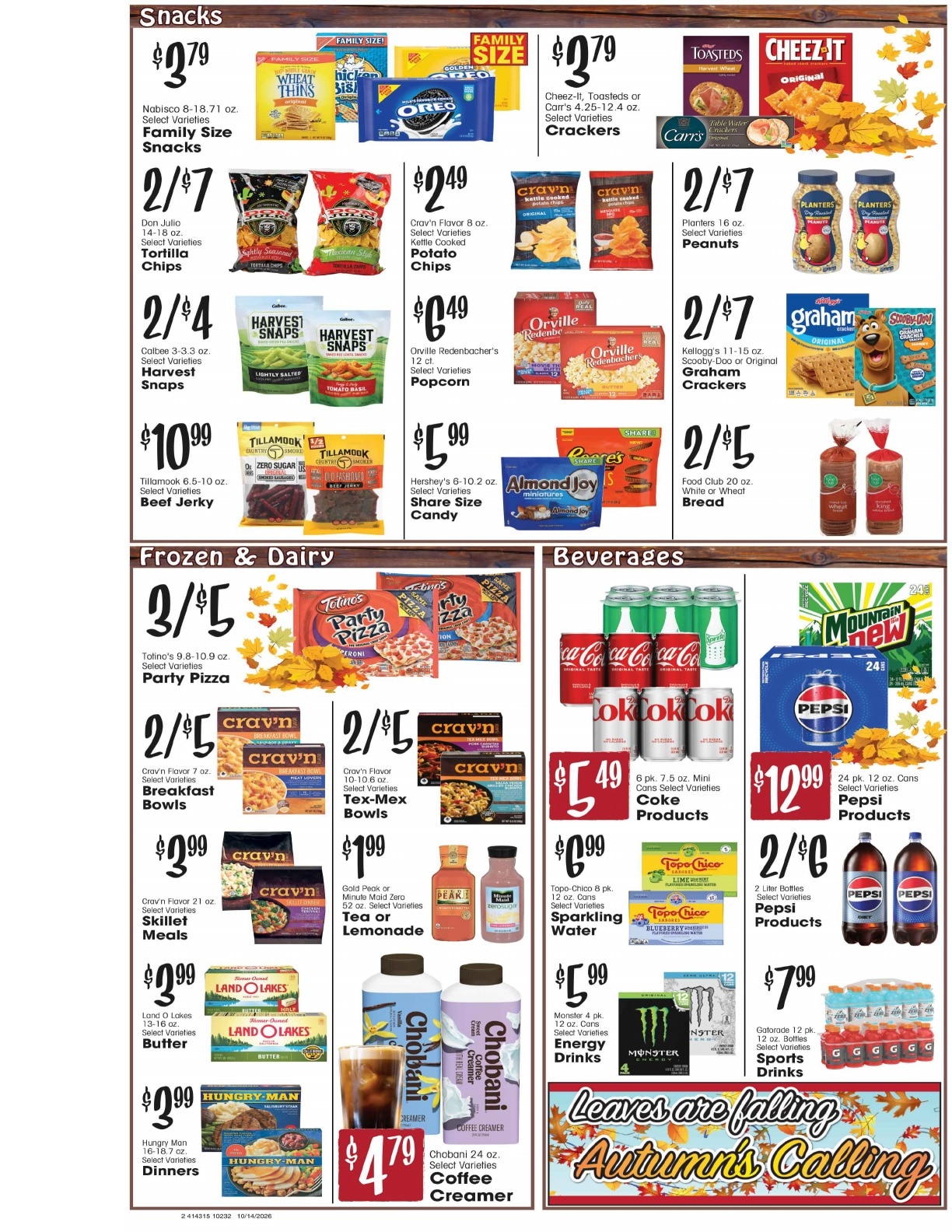 Cedaredge Foodtown (Cedaredge, CO) Weekly Ad October 14 - 20, 2026