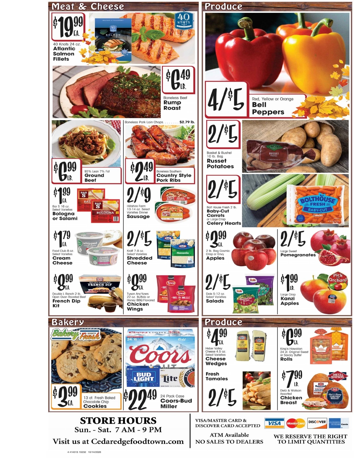 Cedaredge Foodtown (Cedaredge, CO) Weekly Ad October 14 - 20, 2026