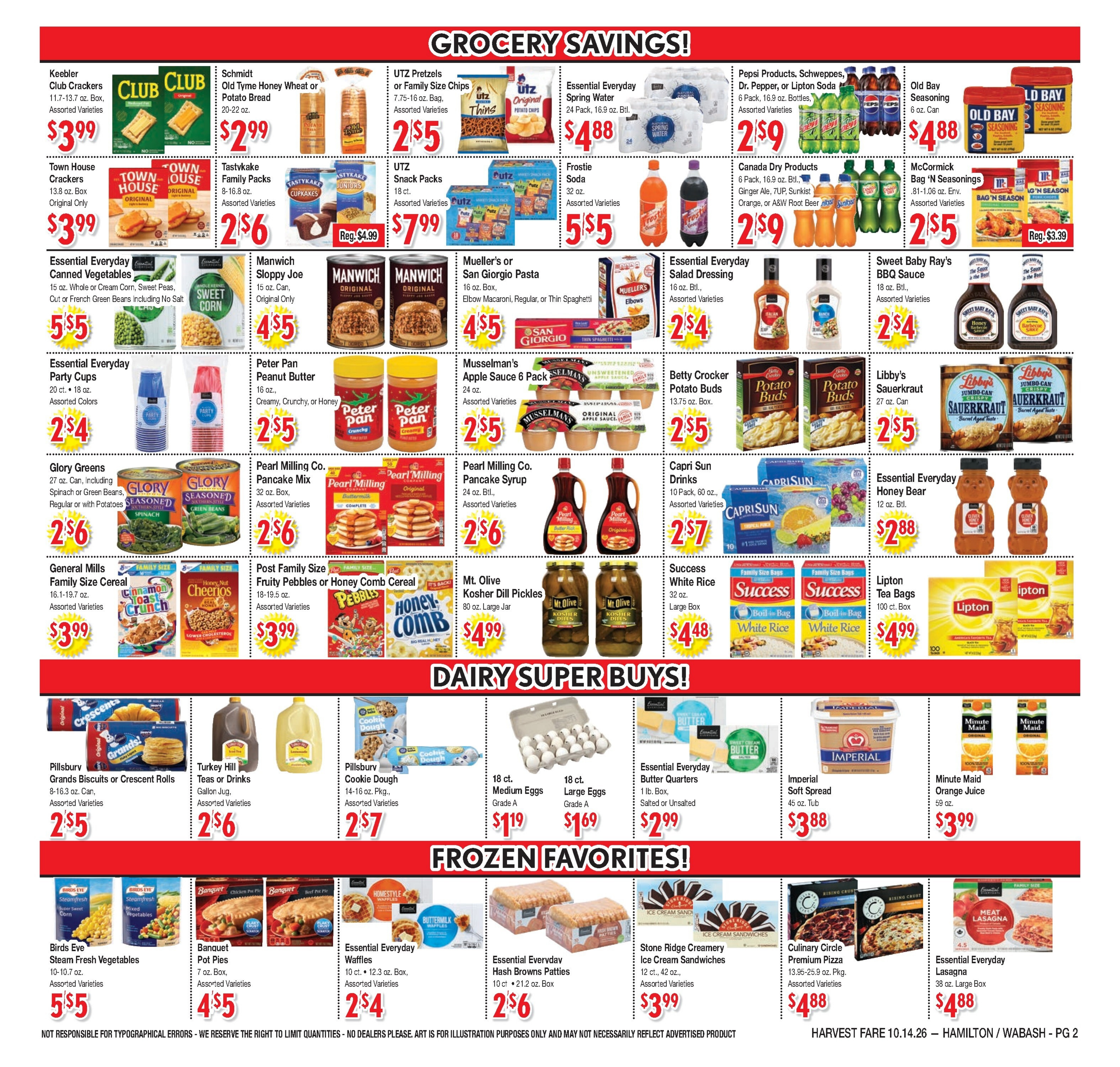 Harvest Fare Weekly Ad October 14 - 20, 2026