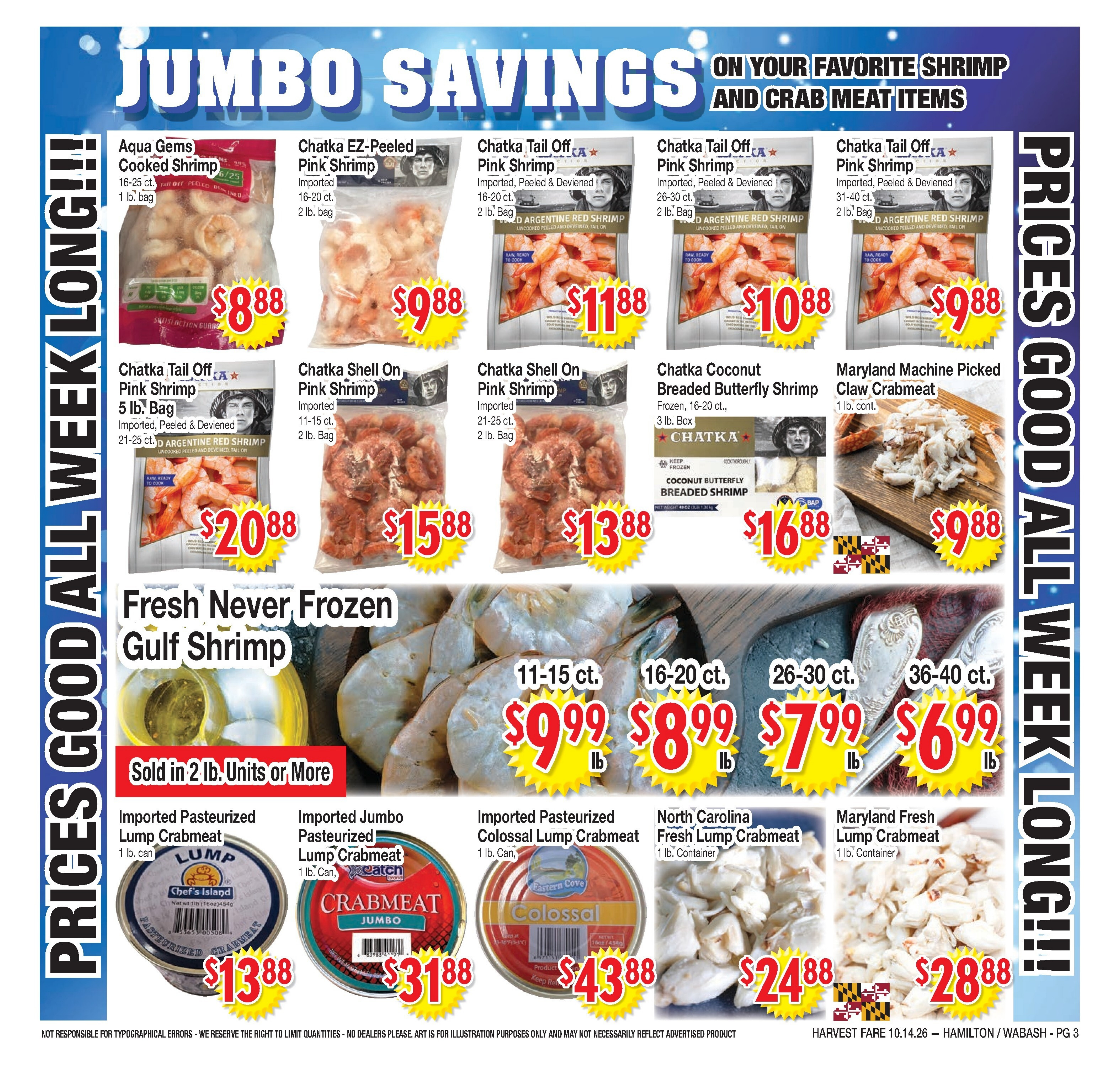 Harvest Fare Weekly Ad October 14 - 20, 2026