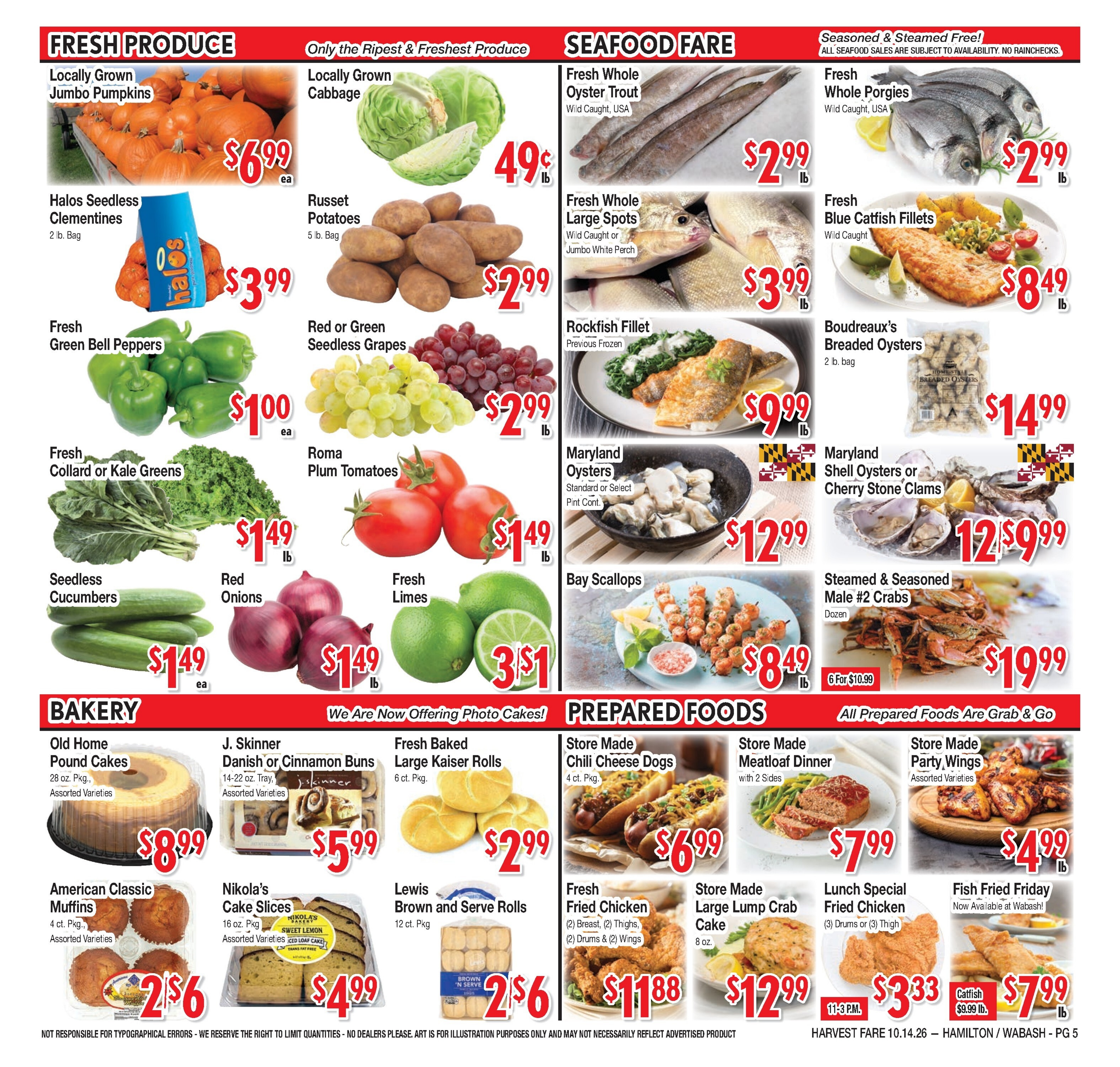 Harvest Fare Weekly Ad October 14 - 20, 2026