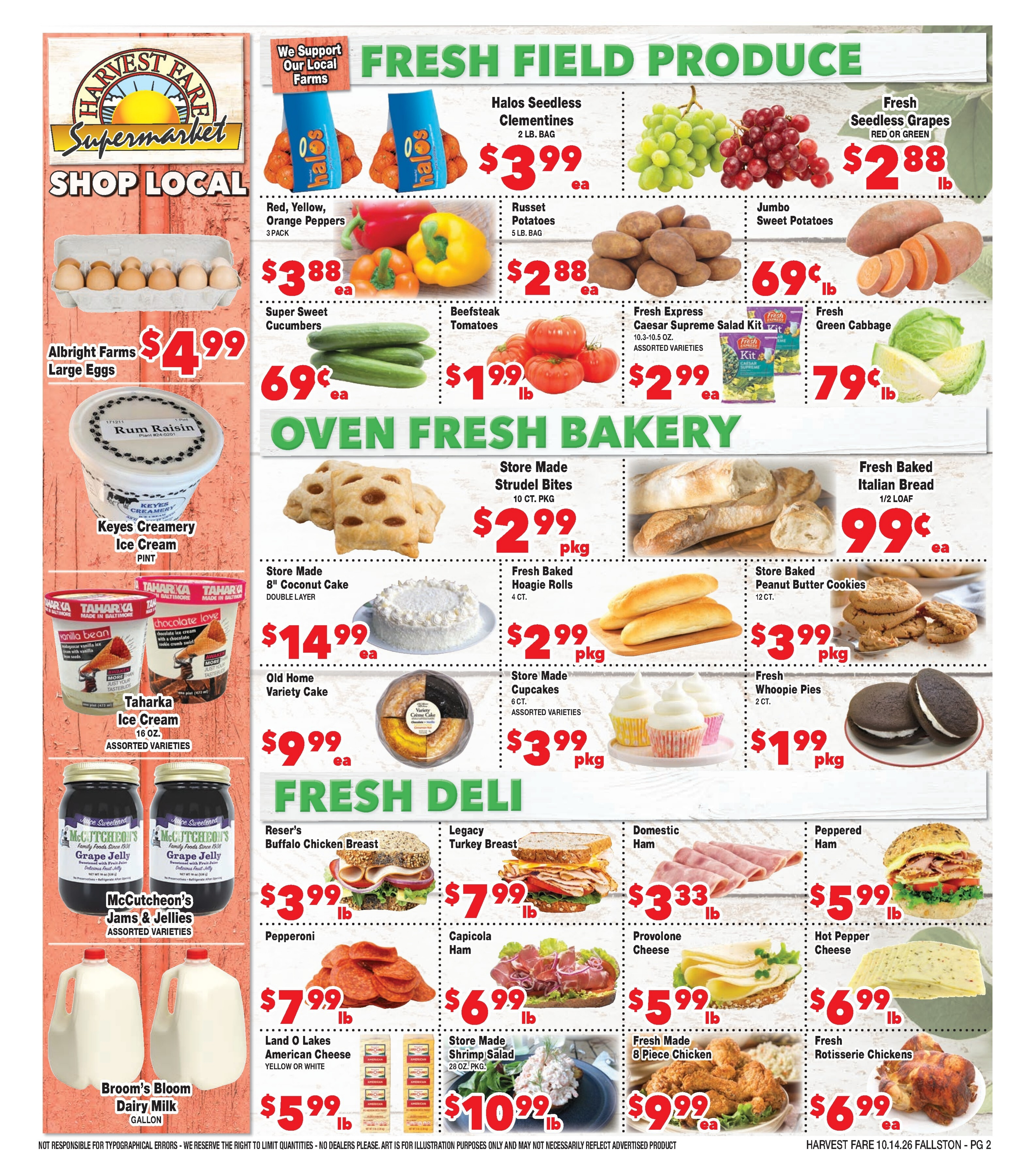 Harvest Fare Weekly Ad October 14 - 27, 2026