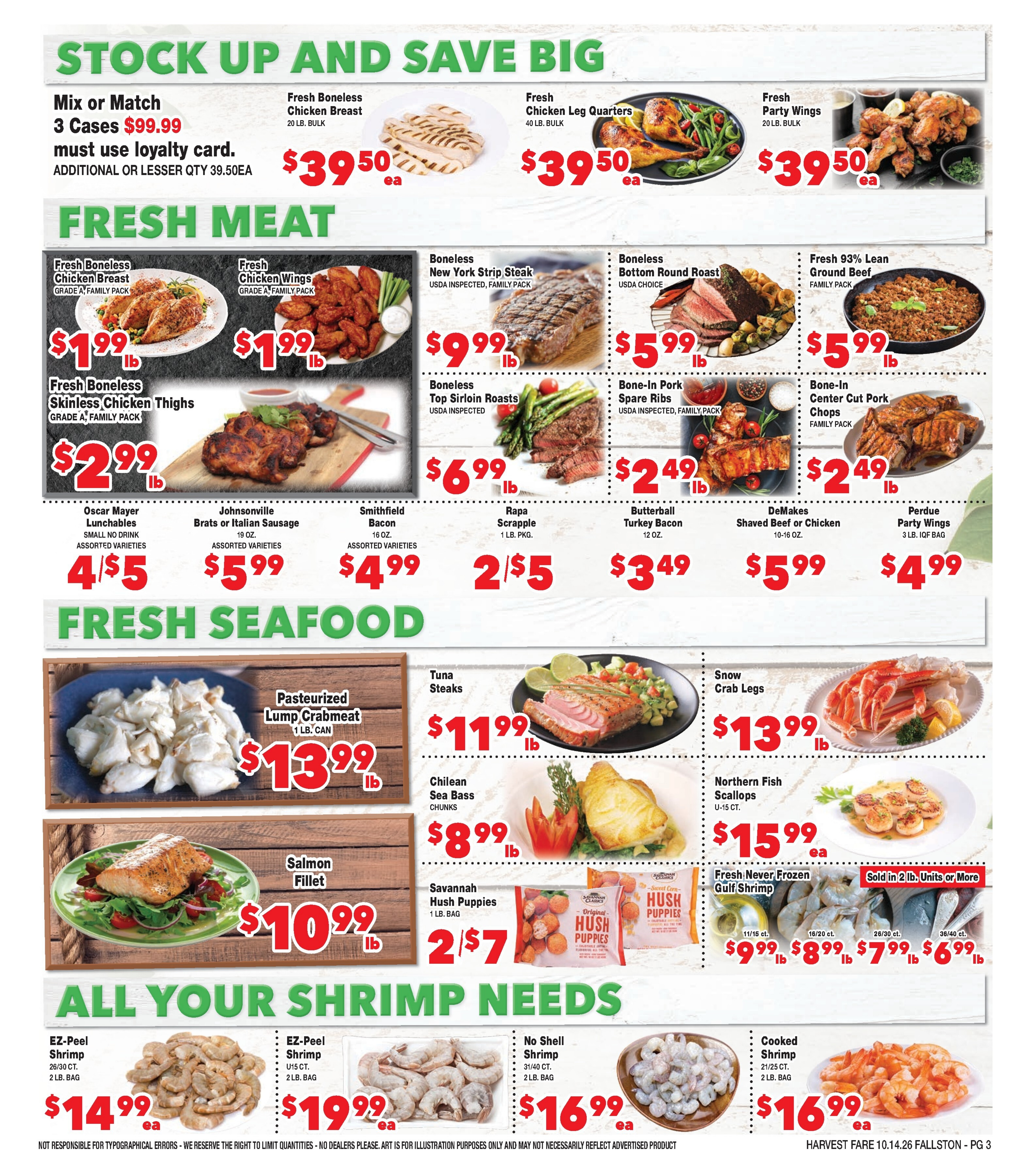 Harvest Fare Weekly Ad October 14 - 27, 2026
