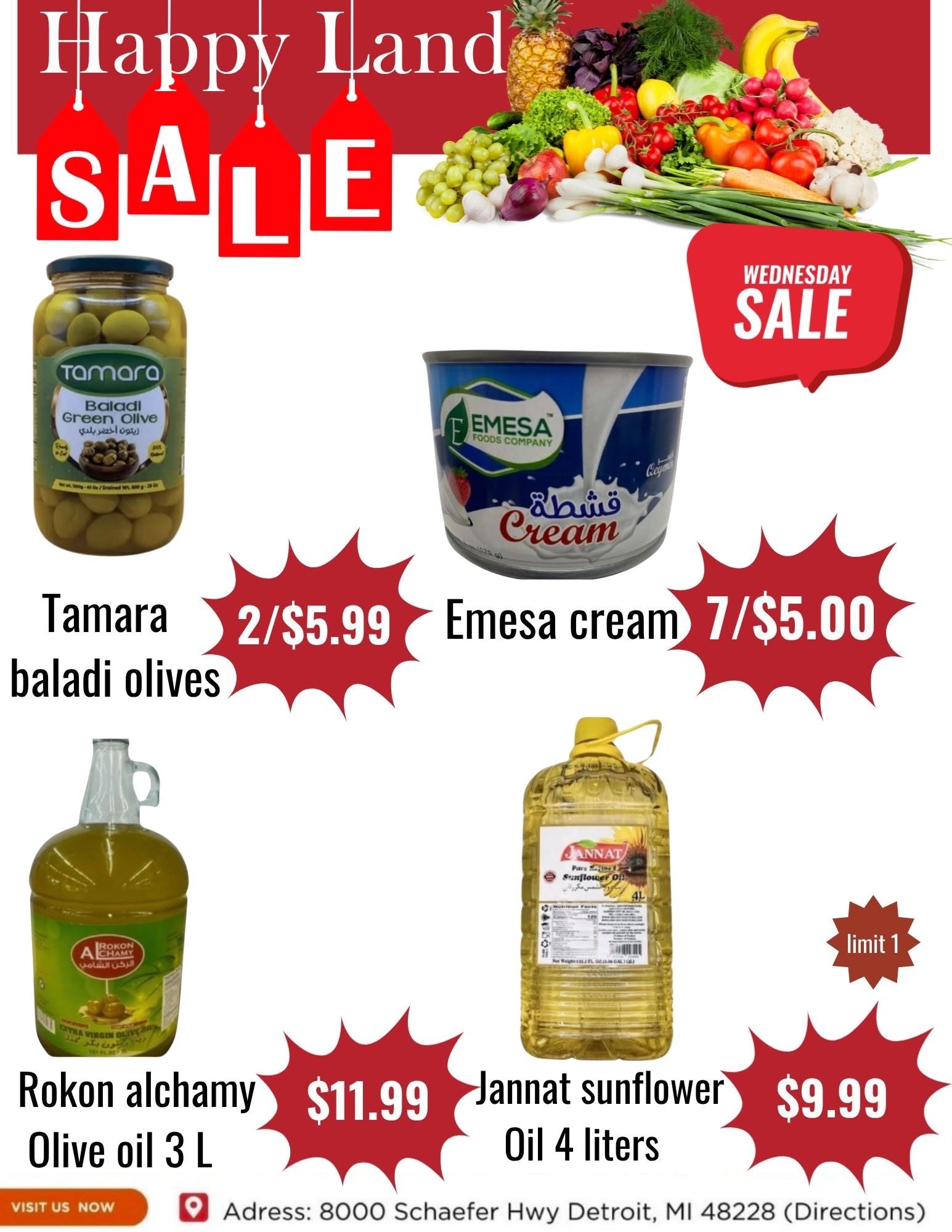 Happy Land Market (8000 Schaefer Highway, Detroit, MI) Weekly Ad October 14 - 14, 2026