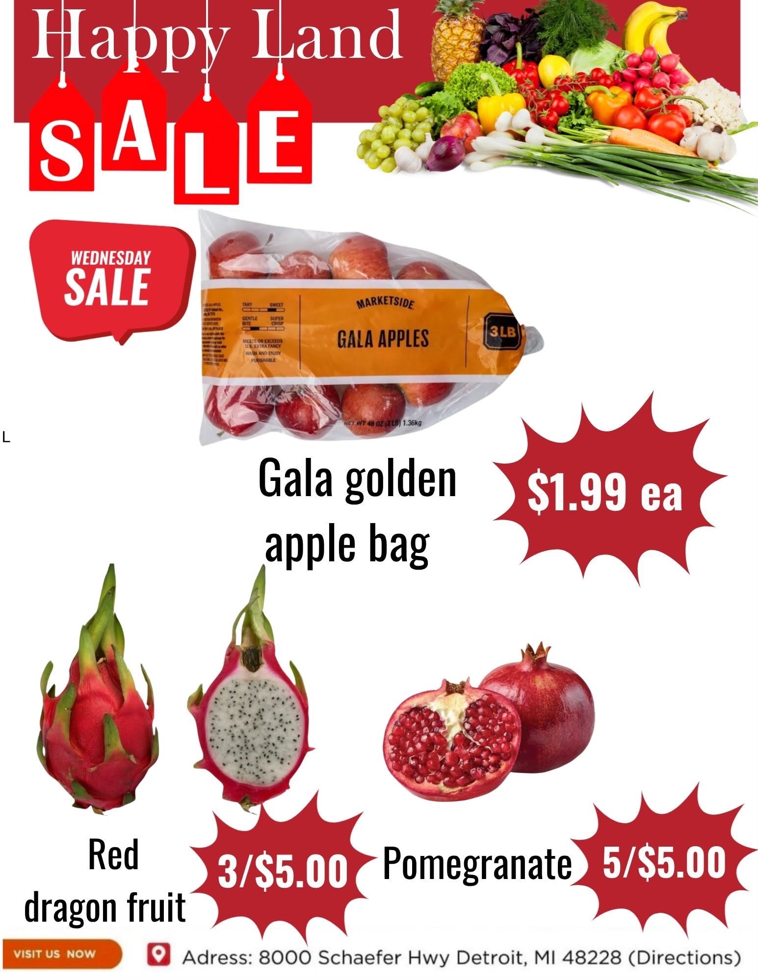 Happy Land Market (8000 Schaefer Highway, Detroit, MI) Weekly Ad October 14 - 14, 2026