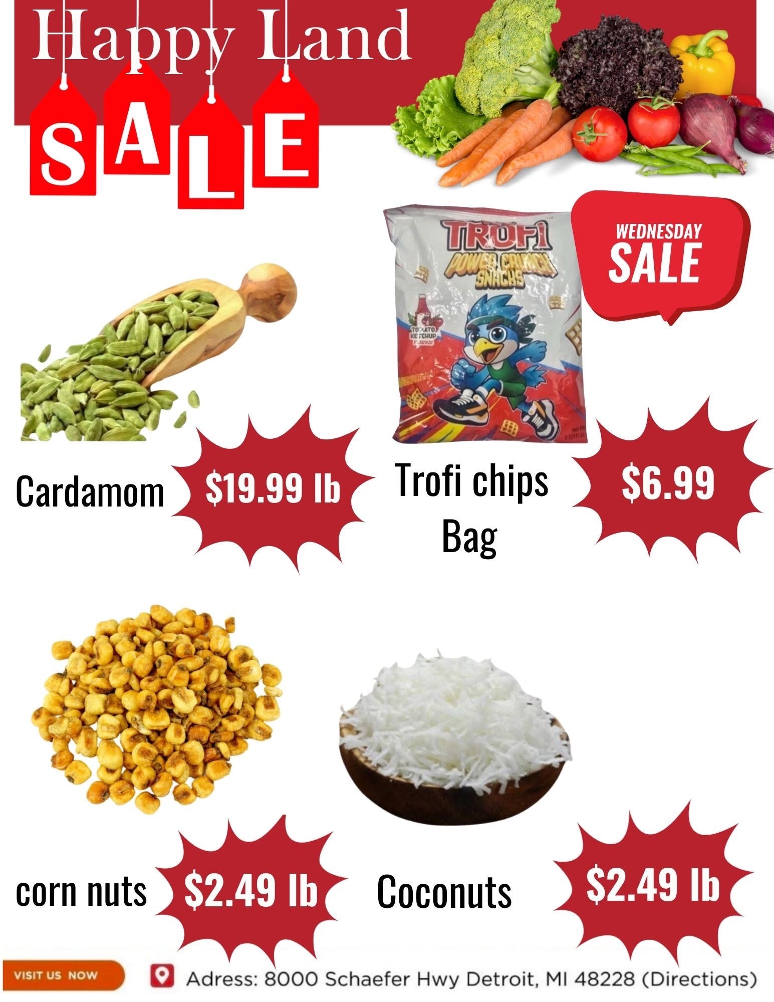 Happy Land Market (8000 Schaefer Highway, Detroit, MI) Weekly Ad October 14 - 14, 2026