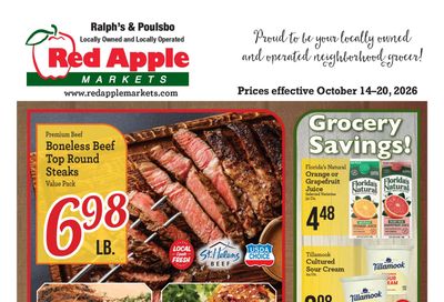 Ralph's and Poulsbo Red Apple Markets Weekly Ad October 14 - 20, 2026