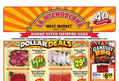 La Michoacana Meat Market (Adkins Area, TX) Weekly Ad October 14 - 27, 2026
