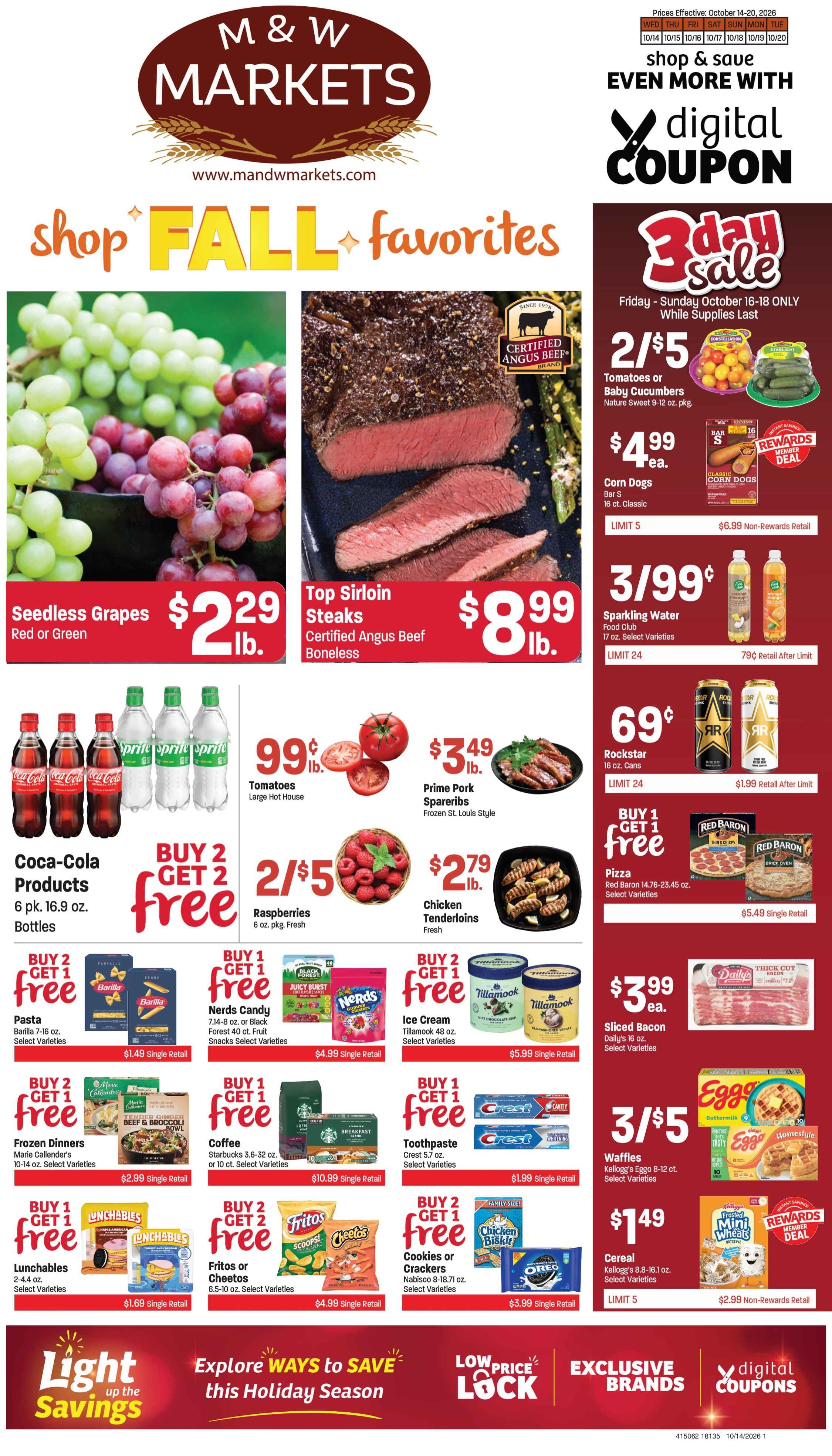 M&W Markets (Cascade, ID) Weekly Ad October 14 - 20, 2026
