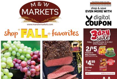 M&W Markets (Cascade, ID) Weekly Ad October 14 - 20, 2026