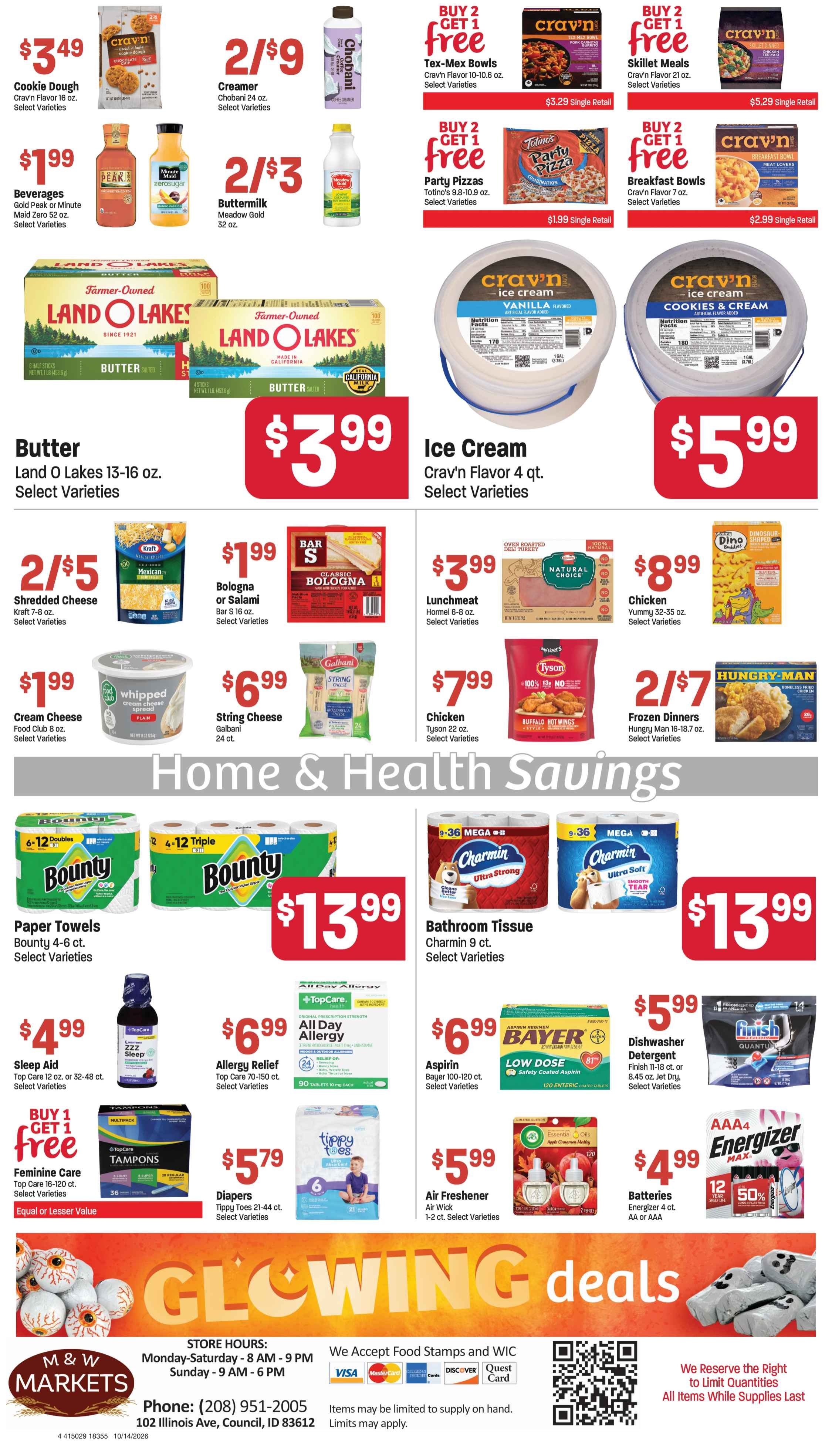 M&W Markets (Council, ID) Weekly Ad October 14 - 20, 2026