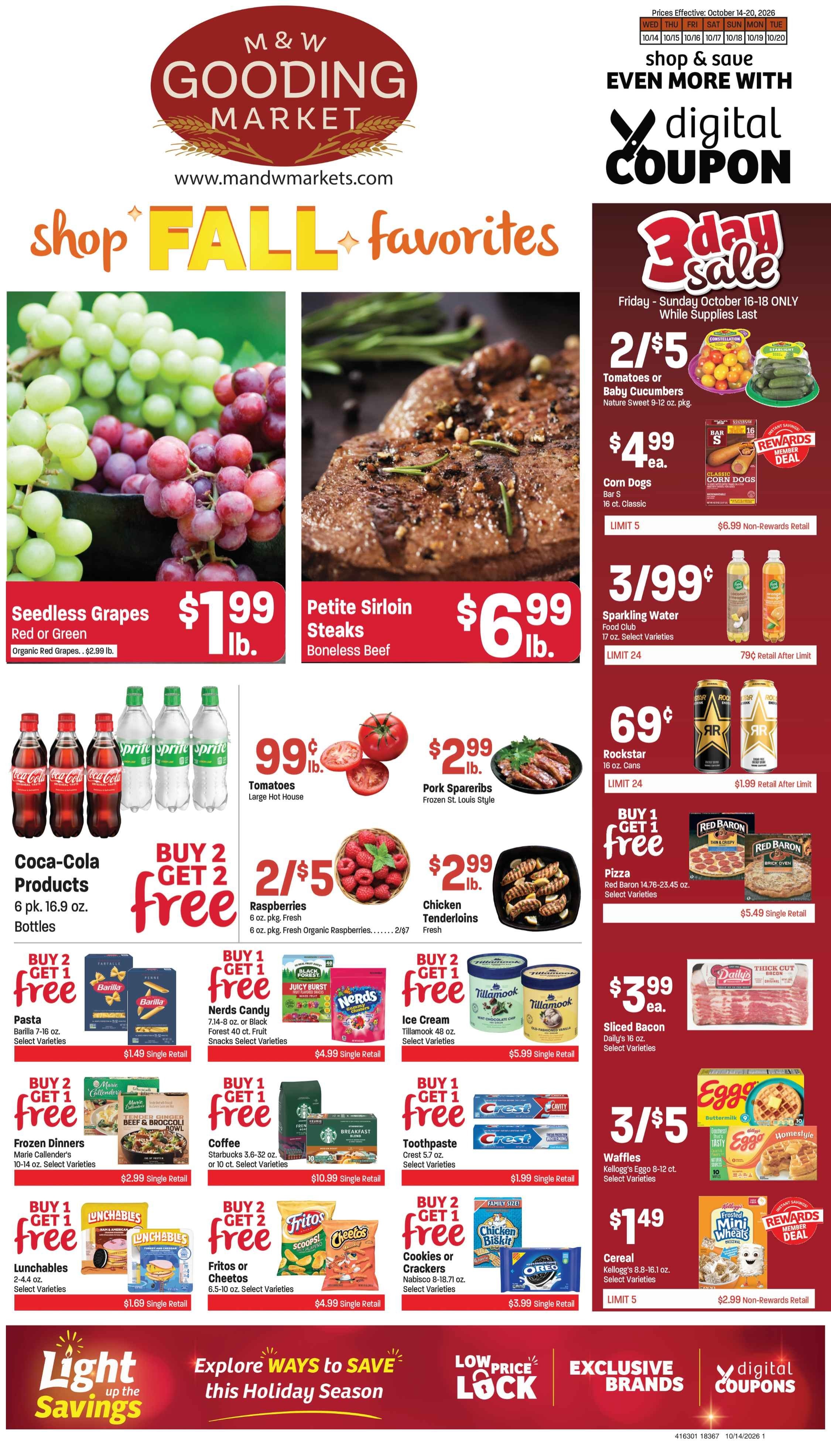 M&W Markets (Gooding, ID) Weekly Ad October 14 - 21, 2026