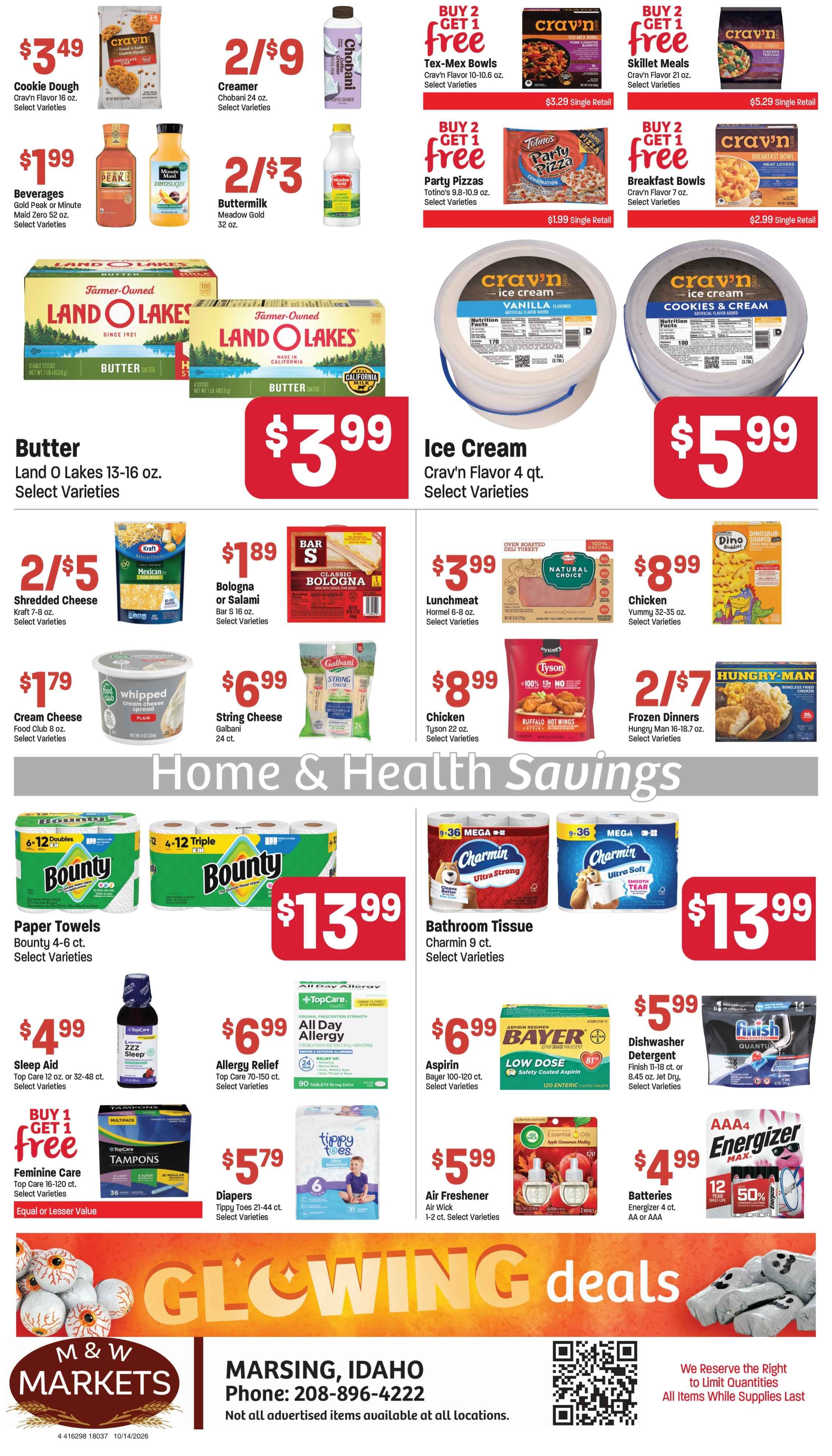 M&W Markets (Marsing, ID) Weekly Ad October 14 - 21, 2026