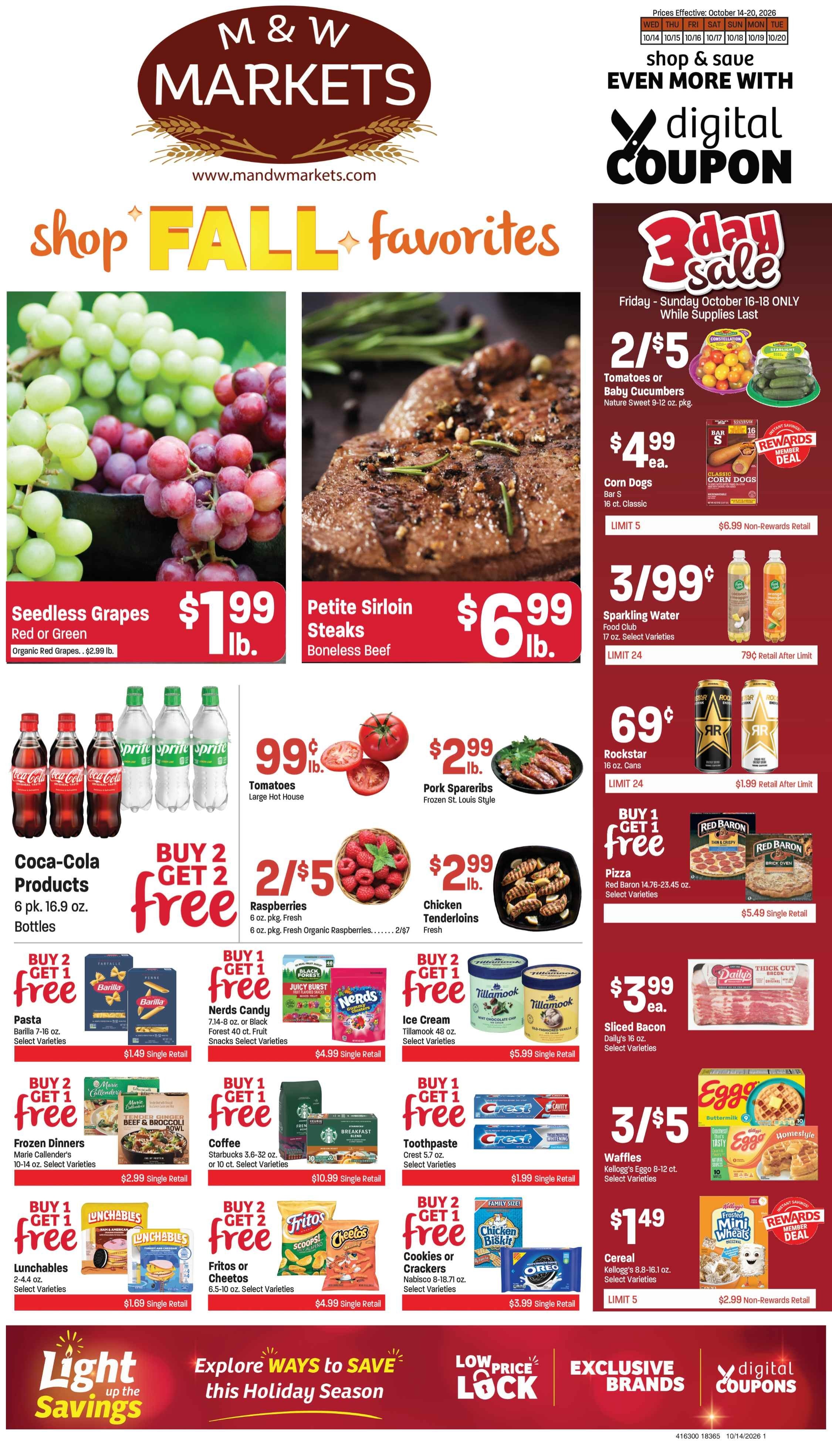M&W Markets (Parma, ID) Weekly Ad October 14 - 21, 2026