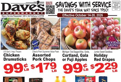 Dave's Supermarket (Fairbury, IL) Weekly Ad October 14 - 20, 2026