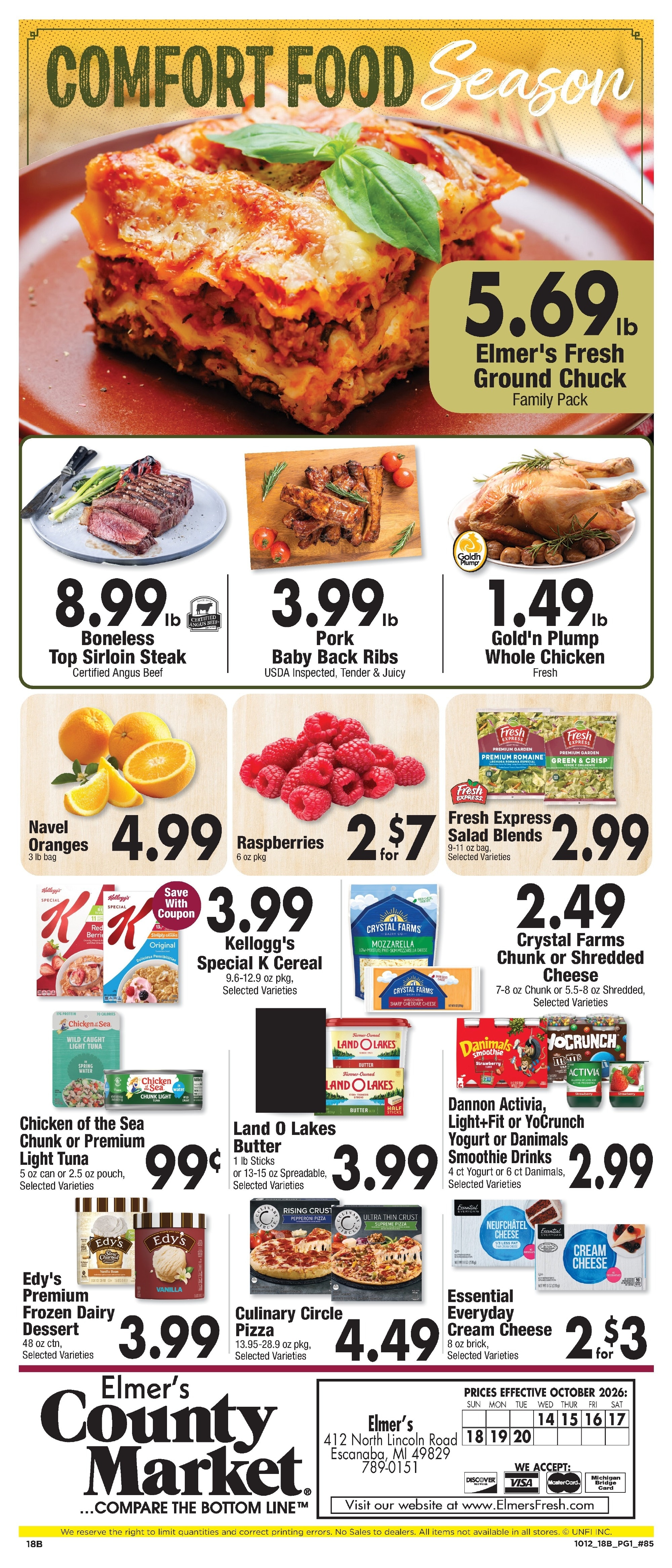 Elmer's County Market (Escanaba, MI) Weekly Ad October 14 - 20, 2026