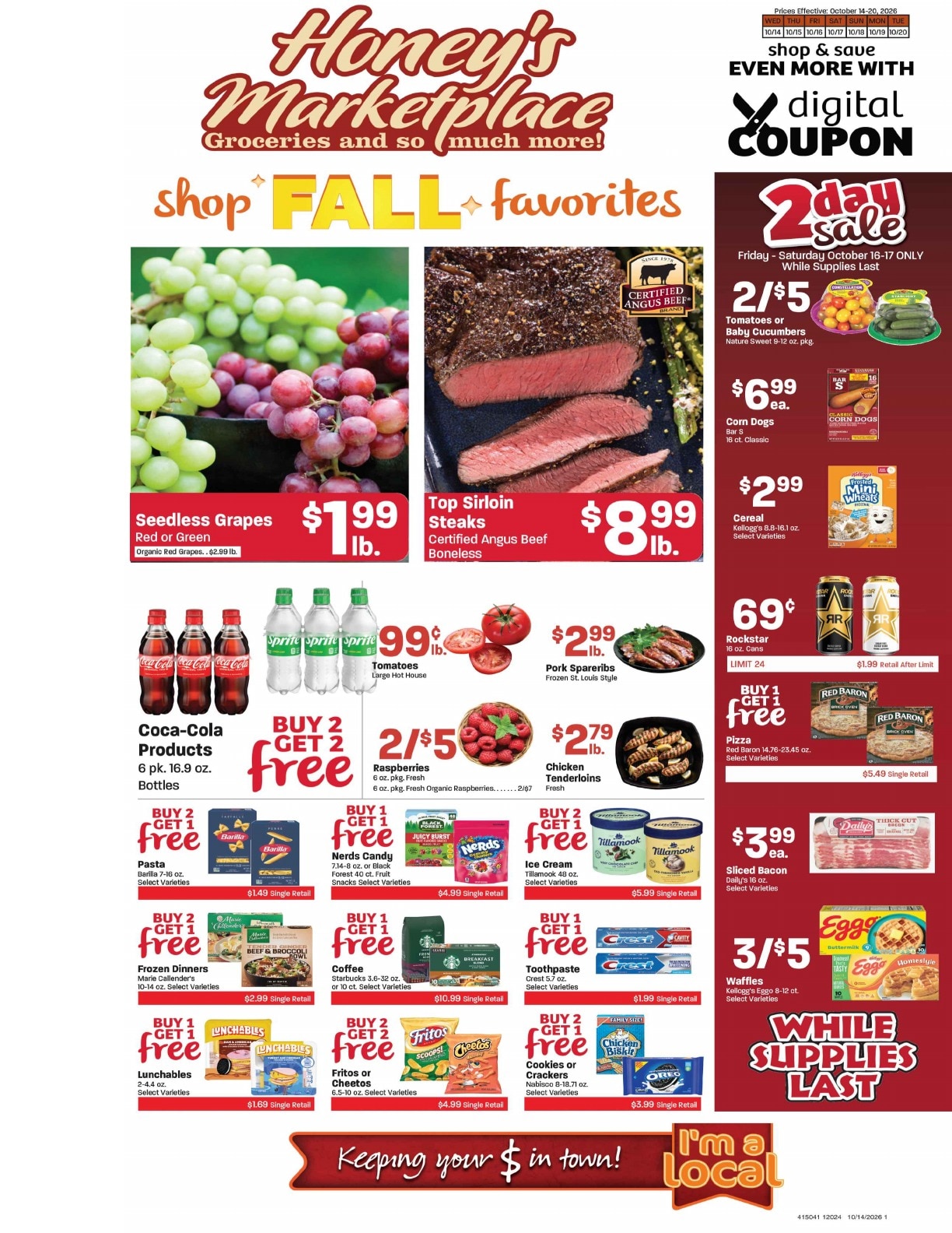 Honey's Marketplace (Kanab, UT) Weekly Ad October 14 - 20, 2026