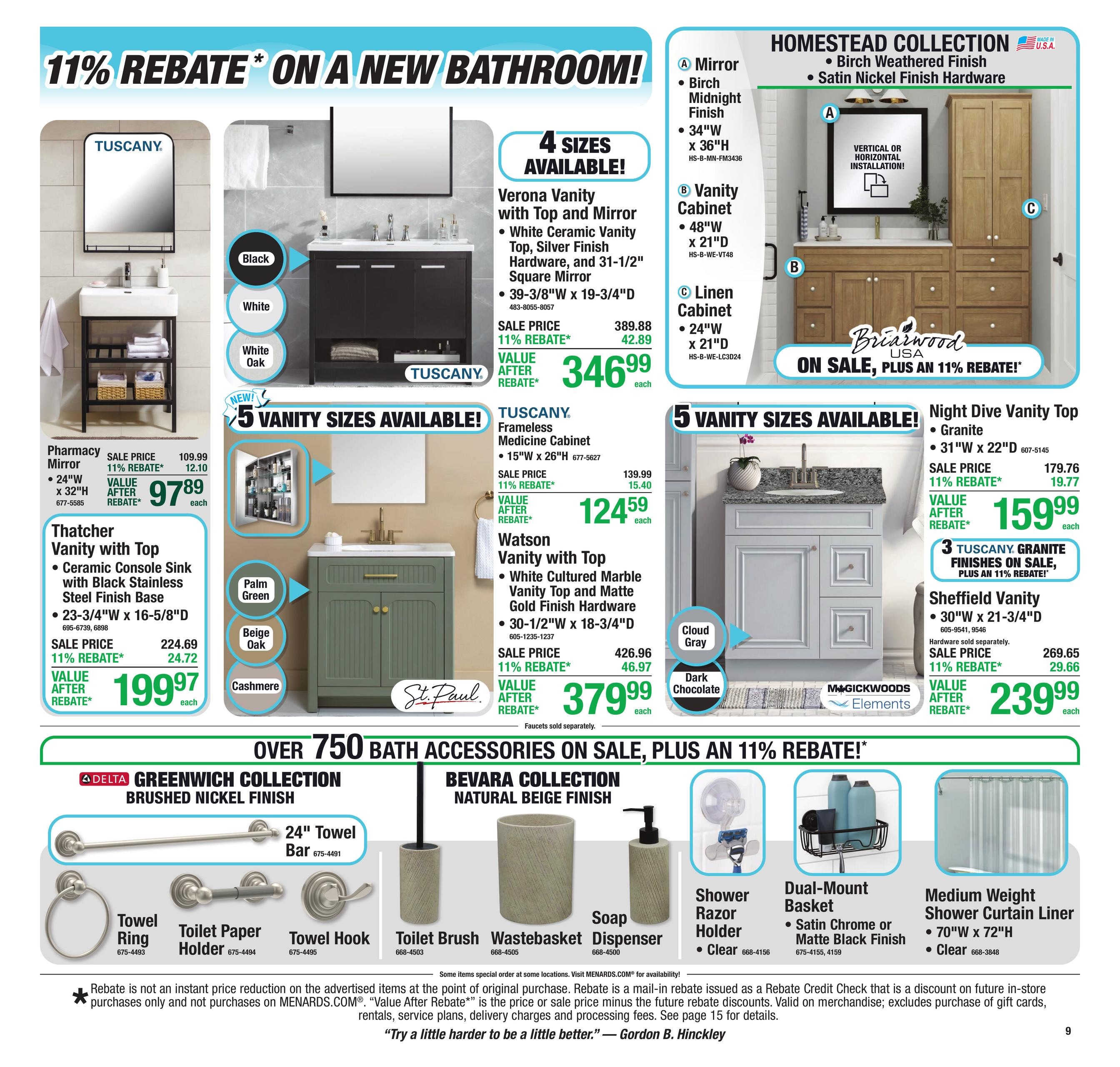 Menards (Fort Collins Area, CO) 11% Rebate Sale Weekly Ad October 14 - 25, 2026