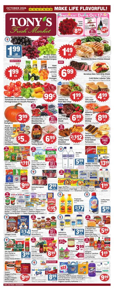 Tony's Fresh Market Weekly Ad October 14 - 20, 2026