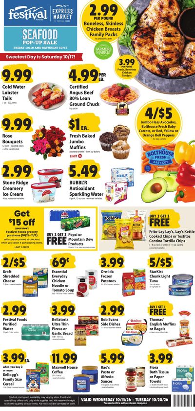 Festival Foods (Caledonia Area, WI) Weekly Ad (organic) Weekly Ad October 14 - 20, 2026