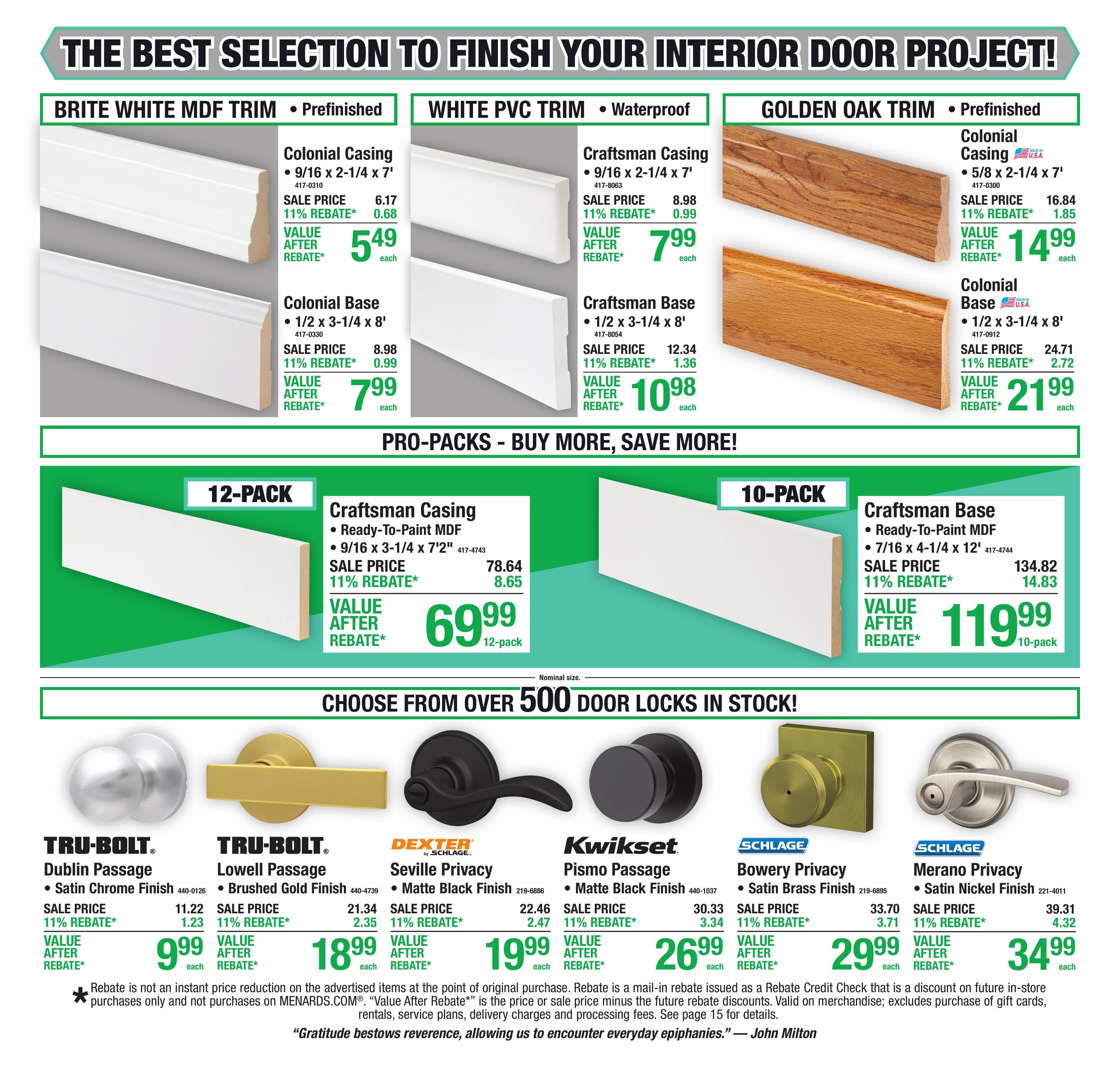 Menards (Ankeny Area, IA) 11% Rebate Sale Weekly Ad October 14 - 25, 2026
