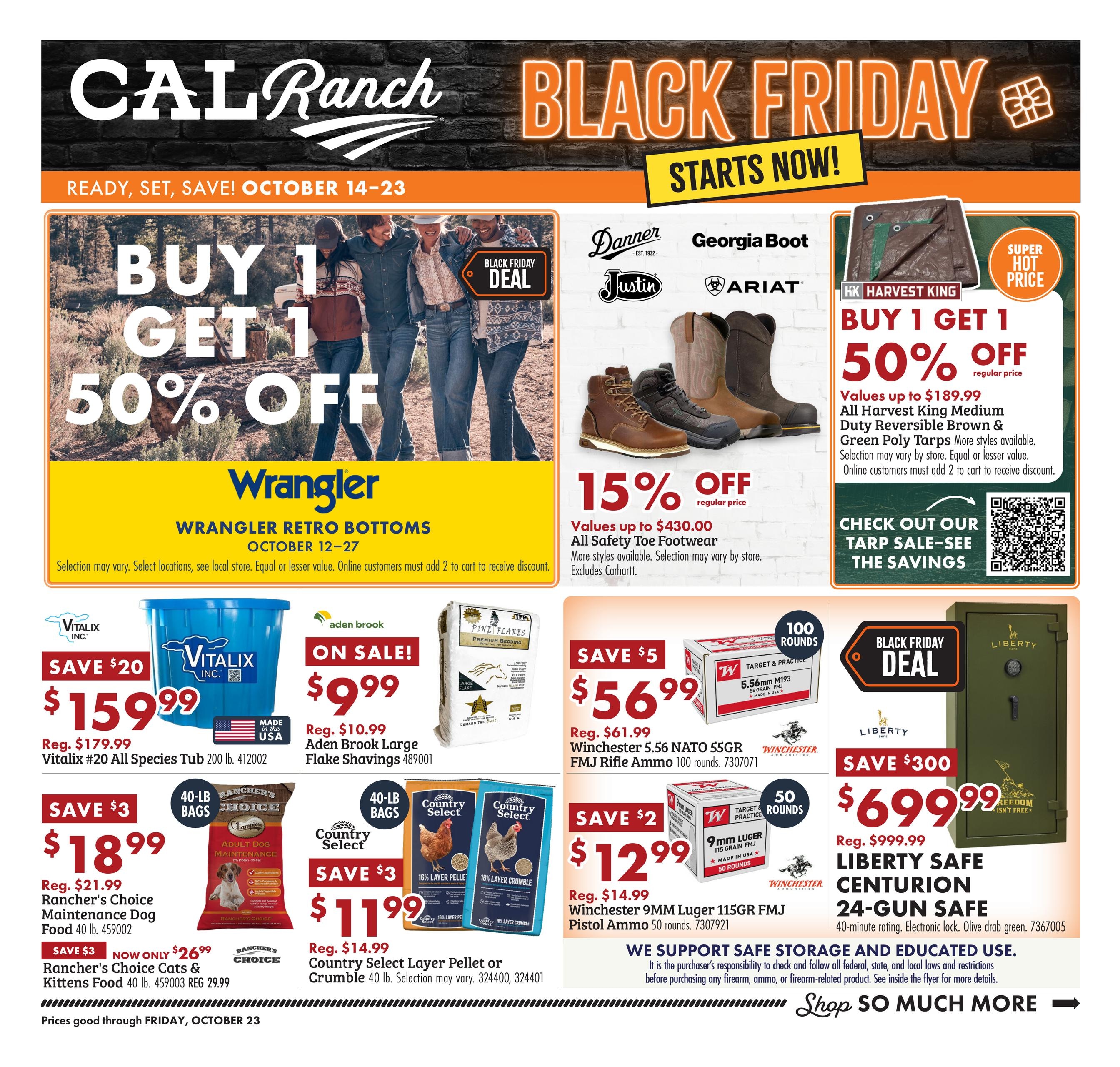 C-A-L Ranch Stores (Aberdeen Area, ID) Black Friday Starts Now Weekly Ad October 14 - 23, 2026