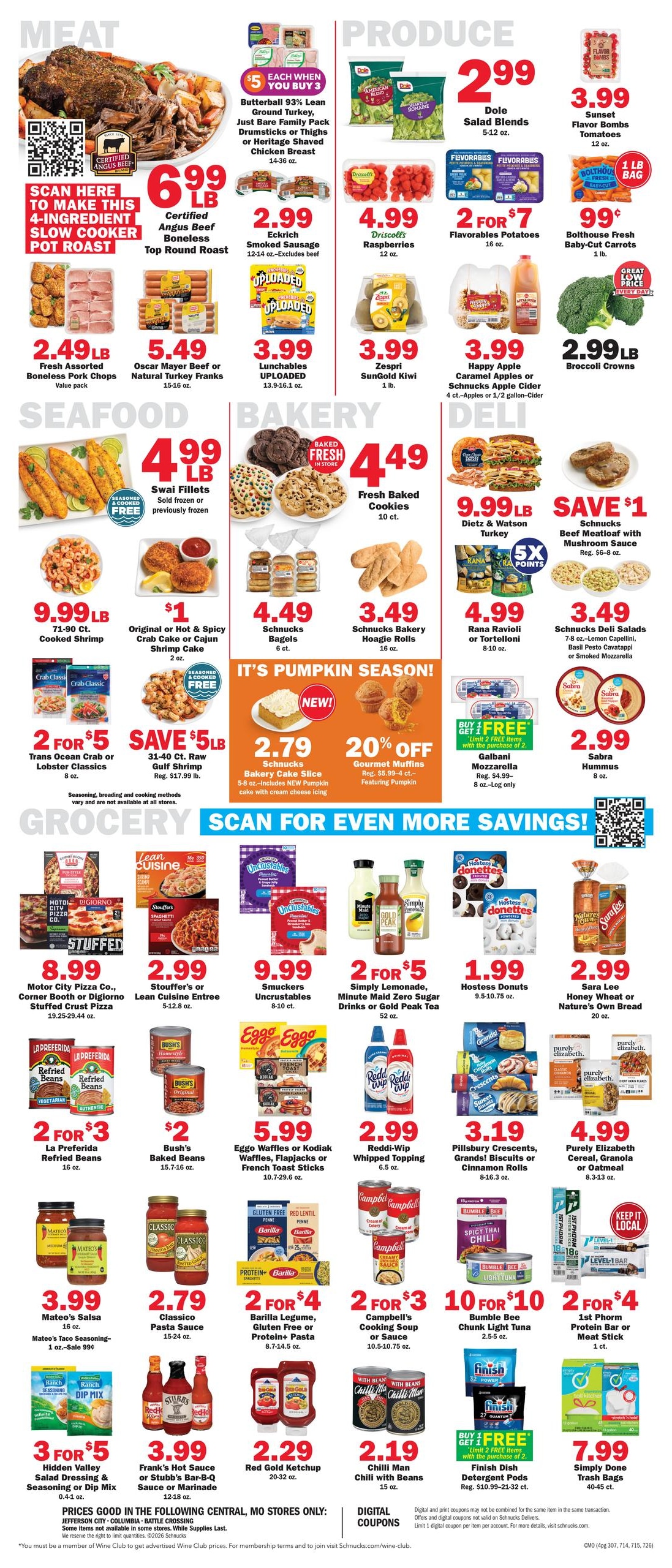 Schnucks (Columbia-Jefferson City Area, MO) Weekly Print Weekly Ad October 21 - 27, 2026
