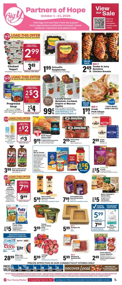 Big Y (Ansonia Area, CT) Weekly Ad October 15 - 21, 2026