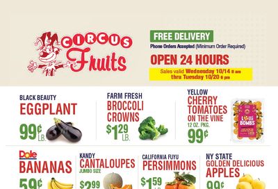 Circus Fruits (New York) Weekly Ad October 14 - 20, 2026