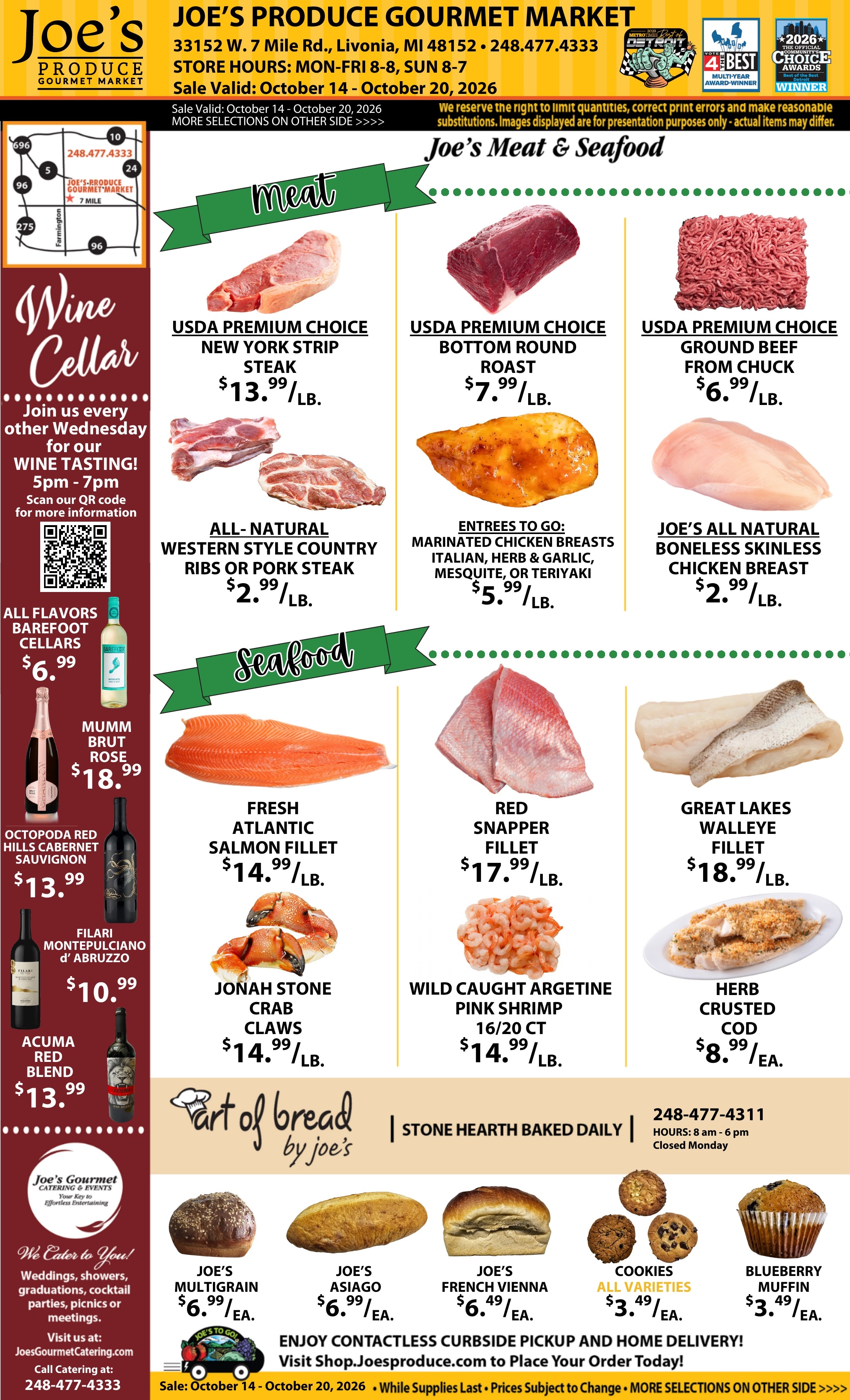 Joe's Produce Gourmet Market Weekly Ad October 14 - 20, 2026