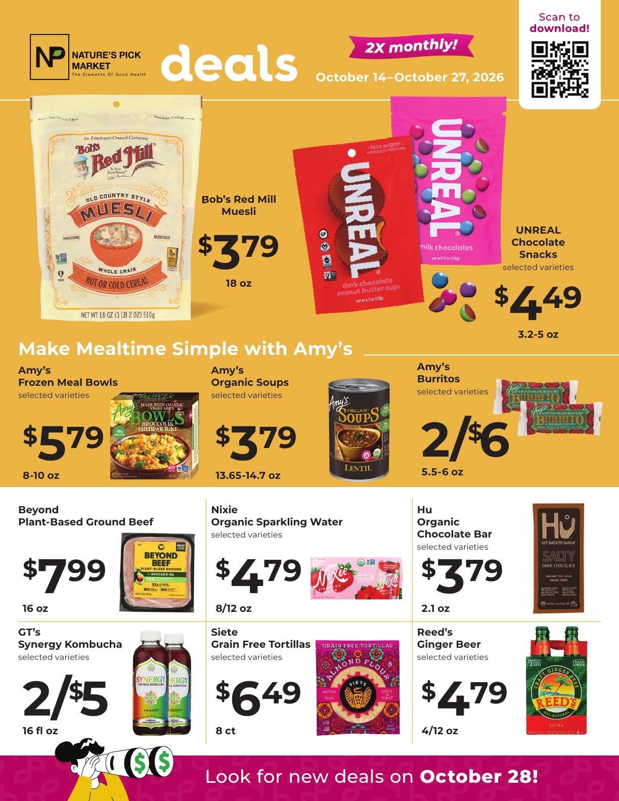 Nature's Pick Market Bi-Monthly Specials Weekly Ad October 14 - 27, 2026