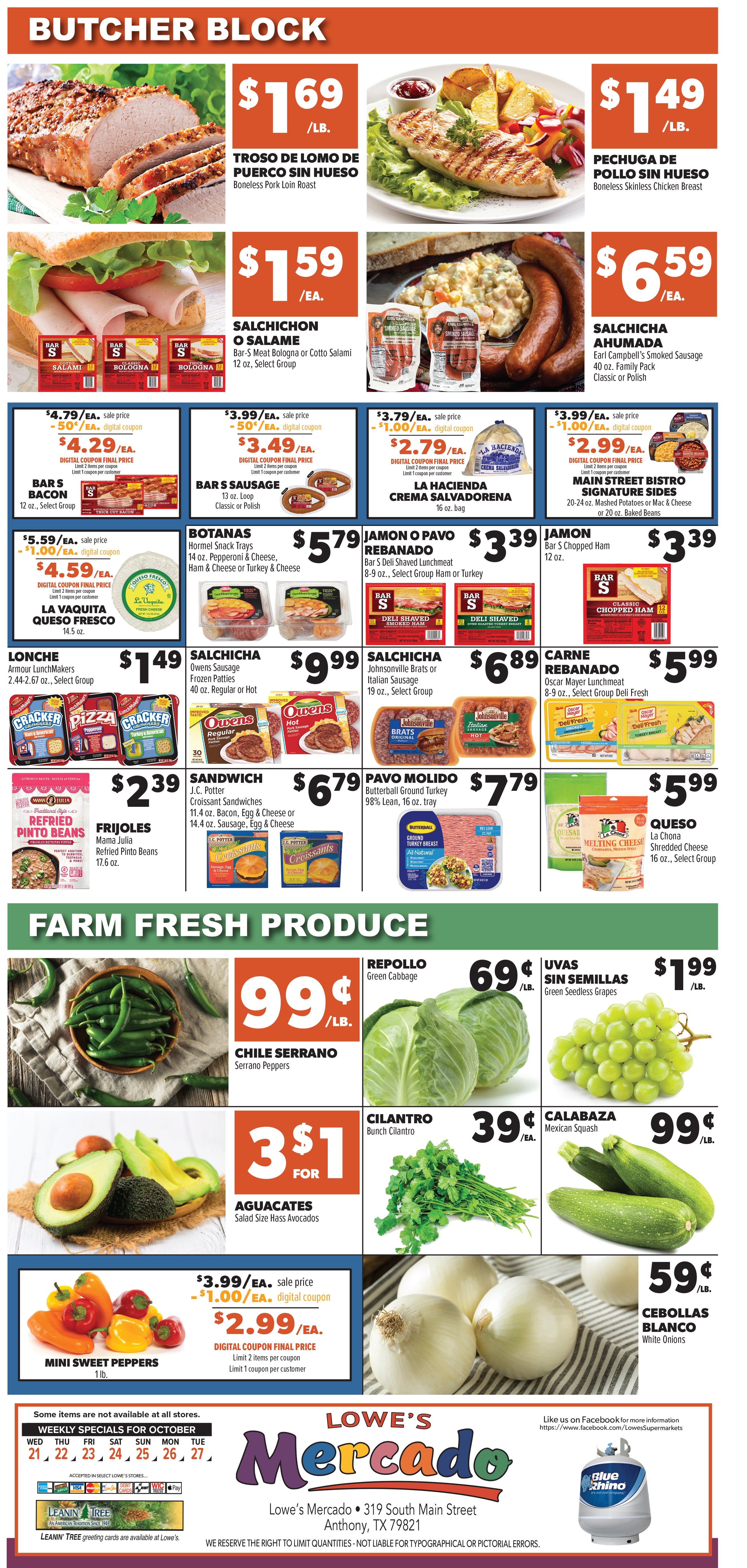 Lowe's Mercado (Anthony, TX) Weekly Ad October 21 - 27, 2026