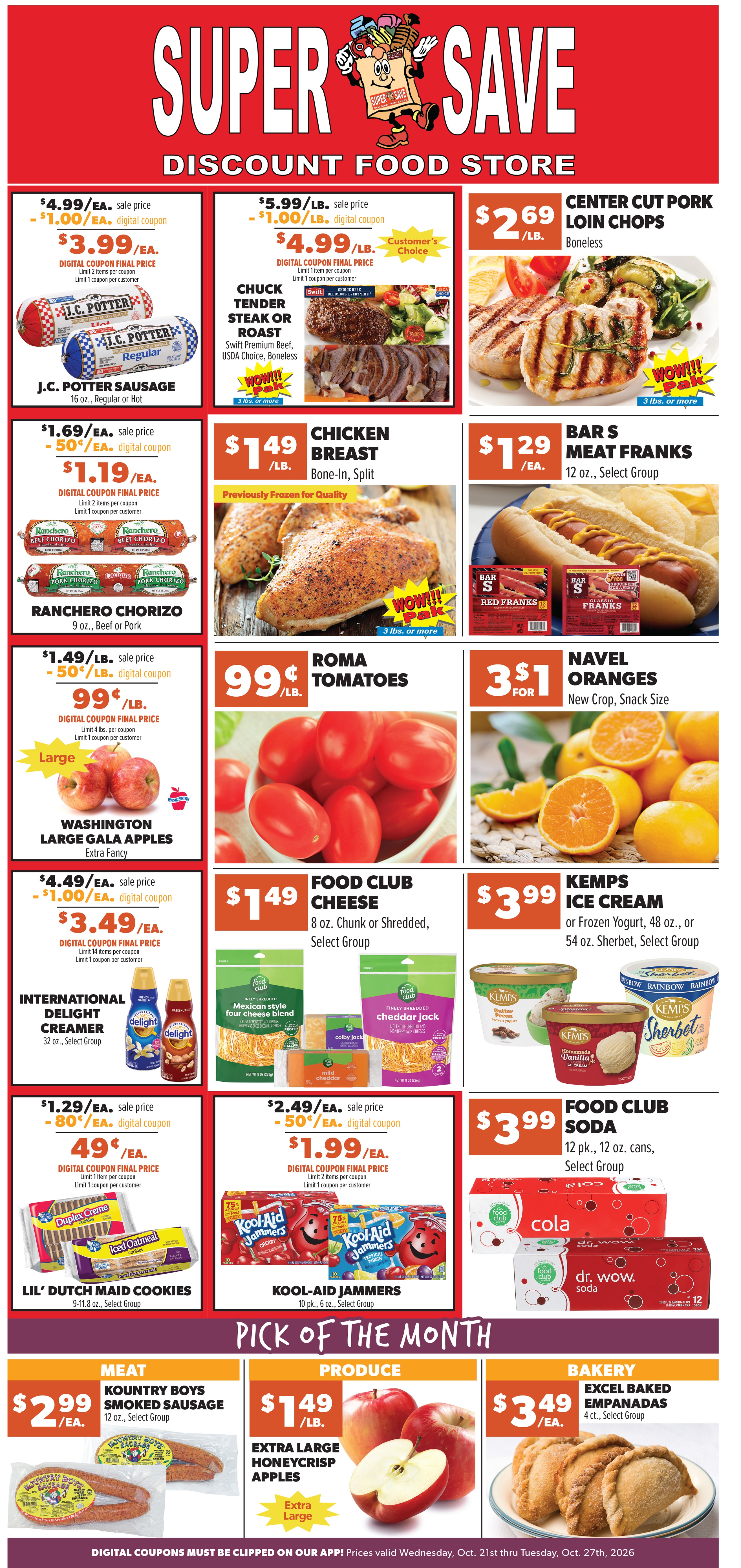 Super Save Weekly Ad October 21 - 27, 2026