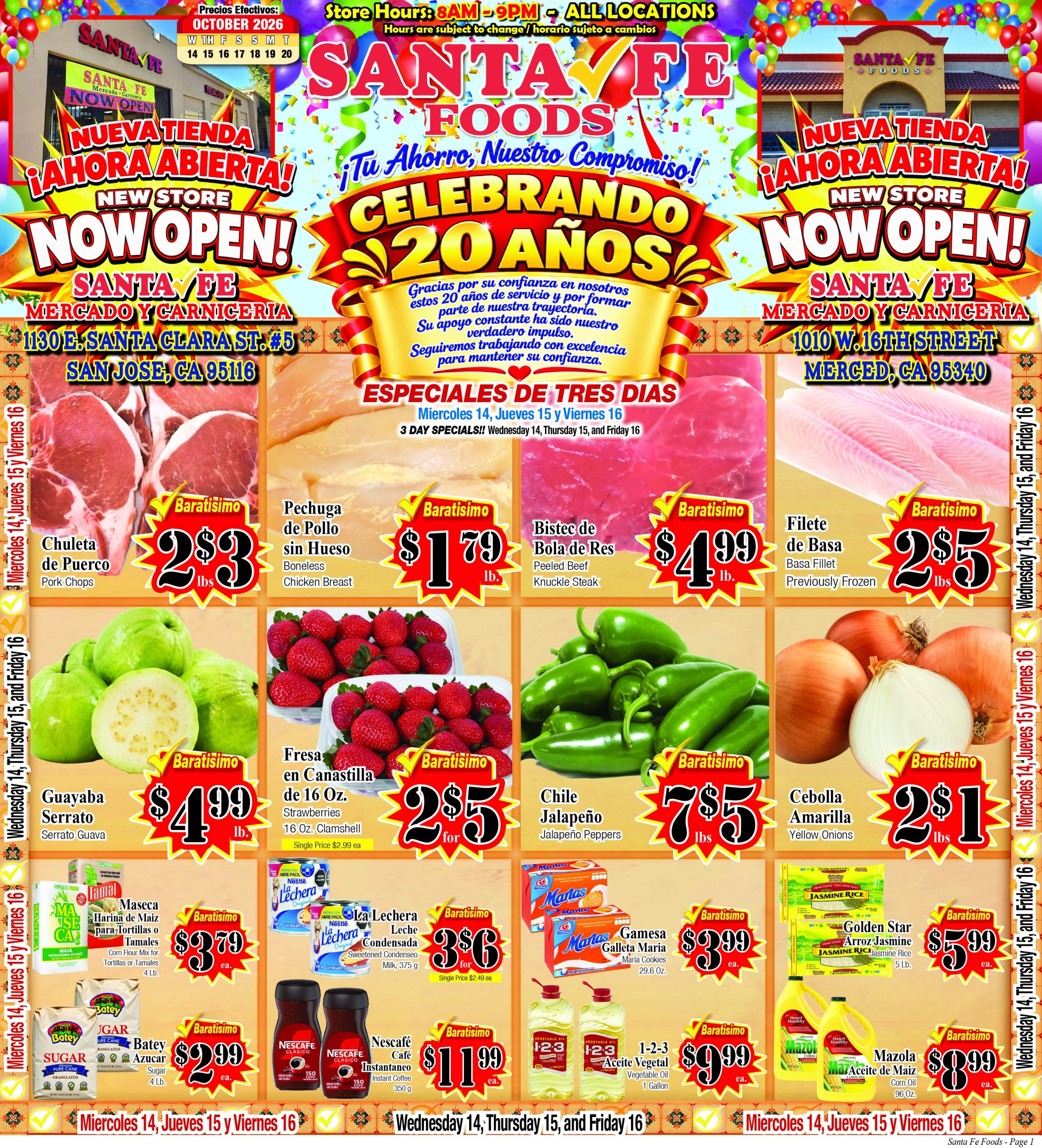 Santa Fe Foods Weekly Ad October 14 - 20, 2026