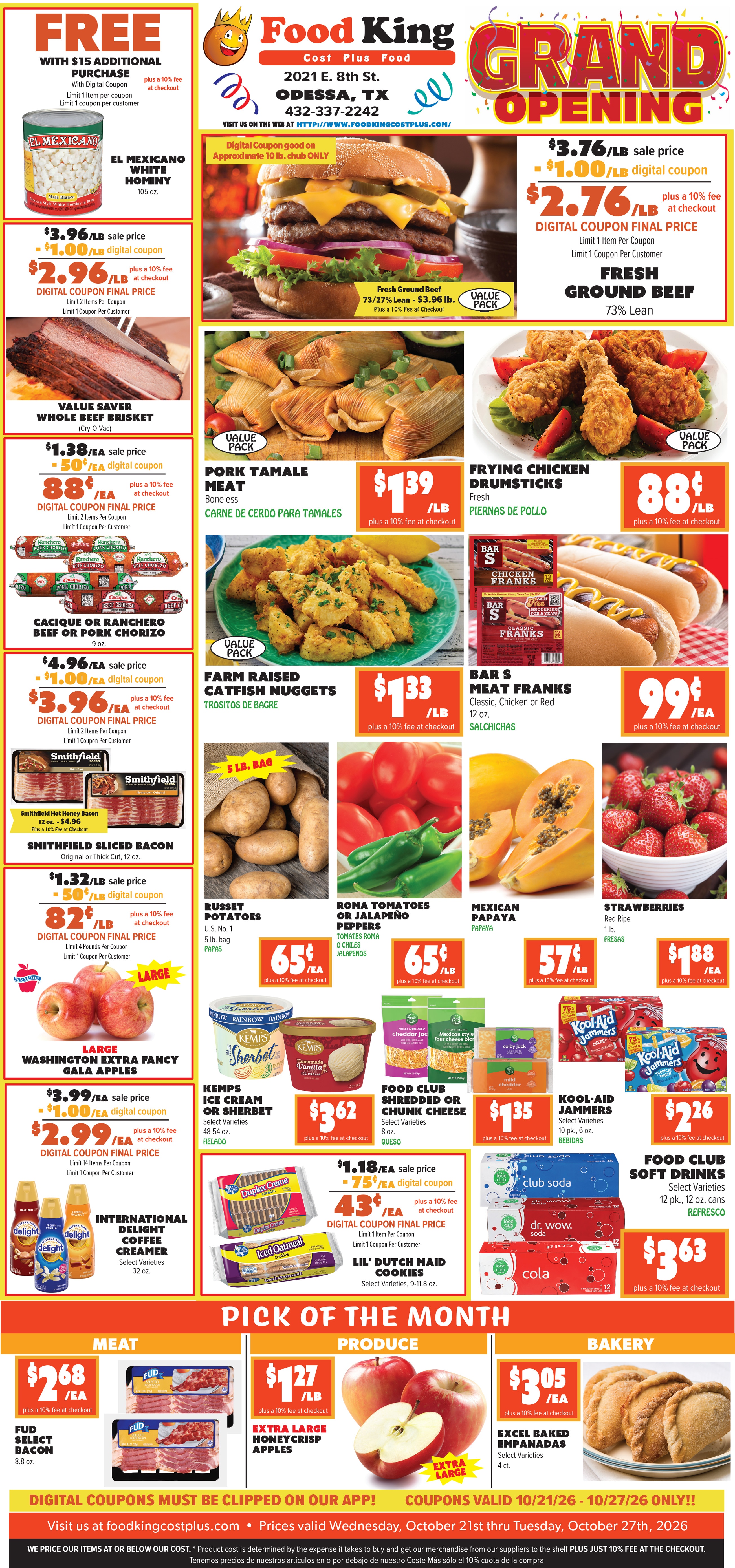 Food King Weekly Ad October 21 - 27, 2026