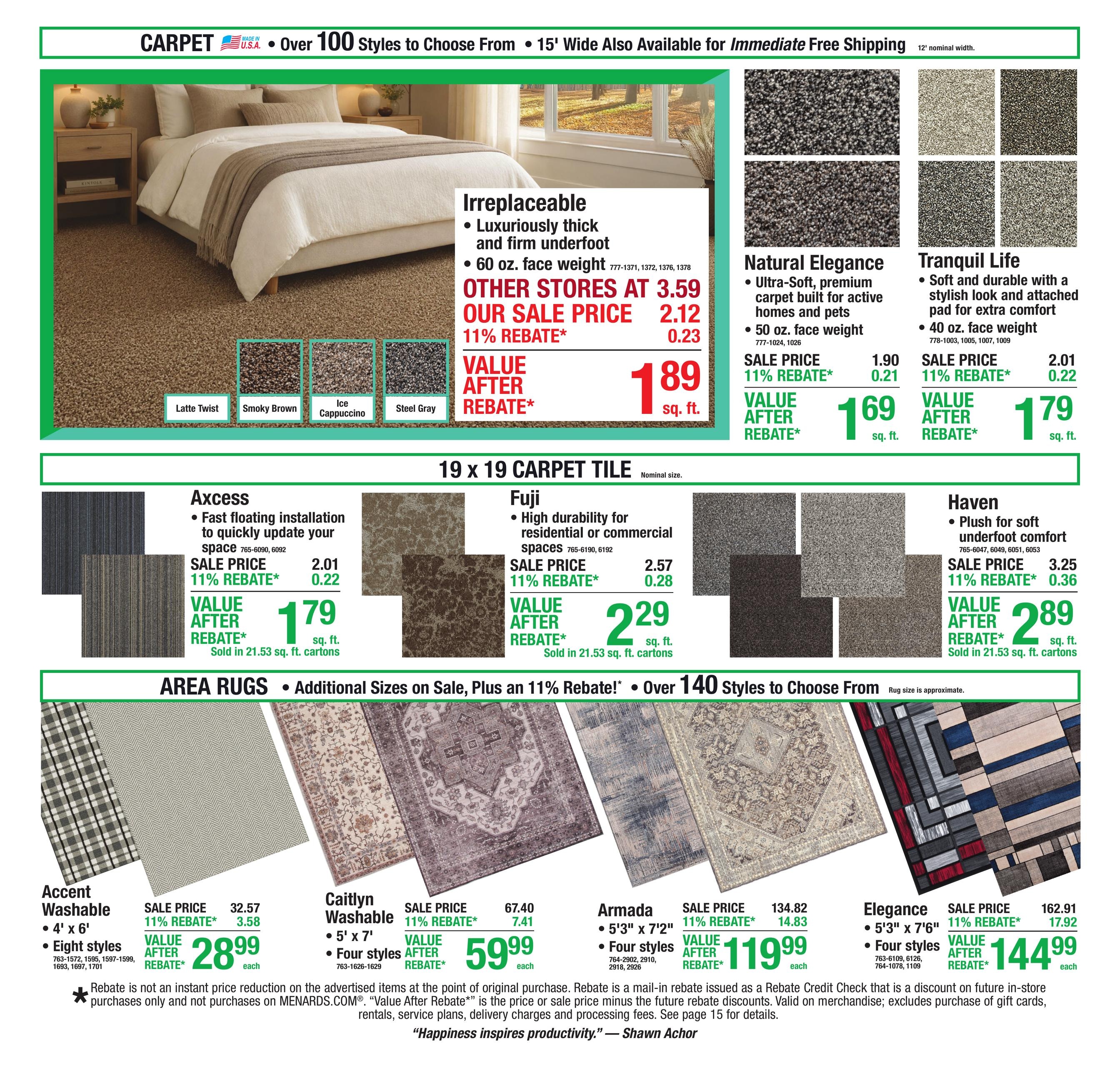 Menards (Cimarron-Lakin Area, KS) 11% Rebate Sale Weekly Ad October 14 - 25, 2026