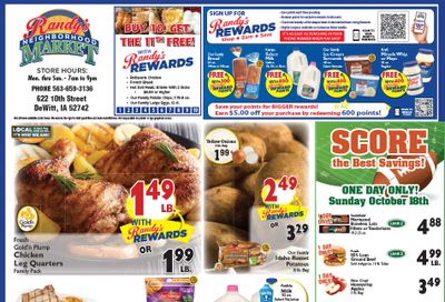 Randy's Neighborhood Market (DeWitt, IA) Weekly Ad October 14 - 20, 2026