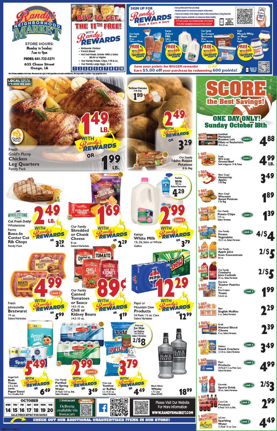 Randy's Neighborhood Market (Osage, IA) Weekly Ad October 14 - 20, 2026