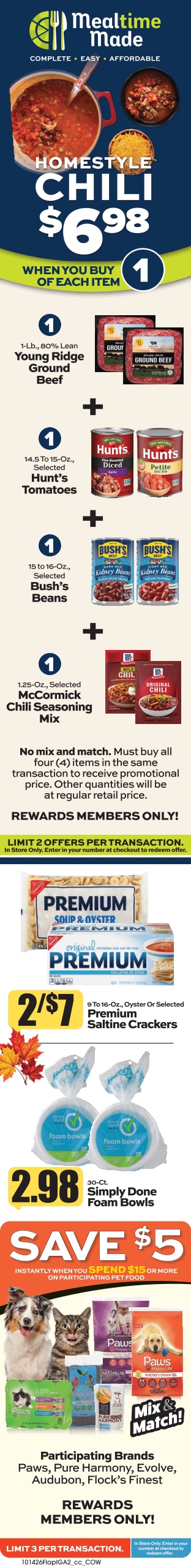 G&R IGA (109 Baker St, Webster Springs, WV) Weekly Ad October 14 - 20, 2026