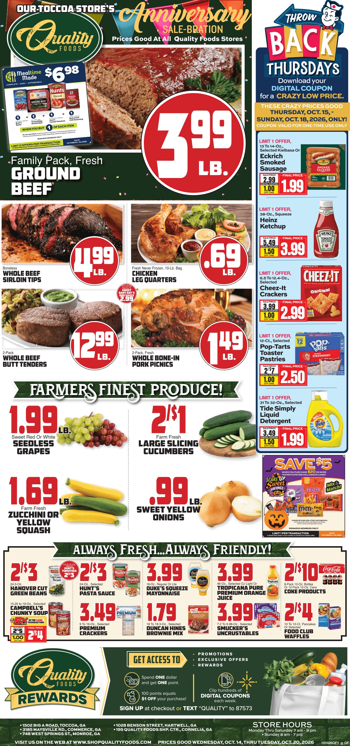 Quality Foods (Commerce and other locations, GA) Weekly Ad October 14 - 20, 2026