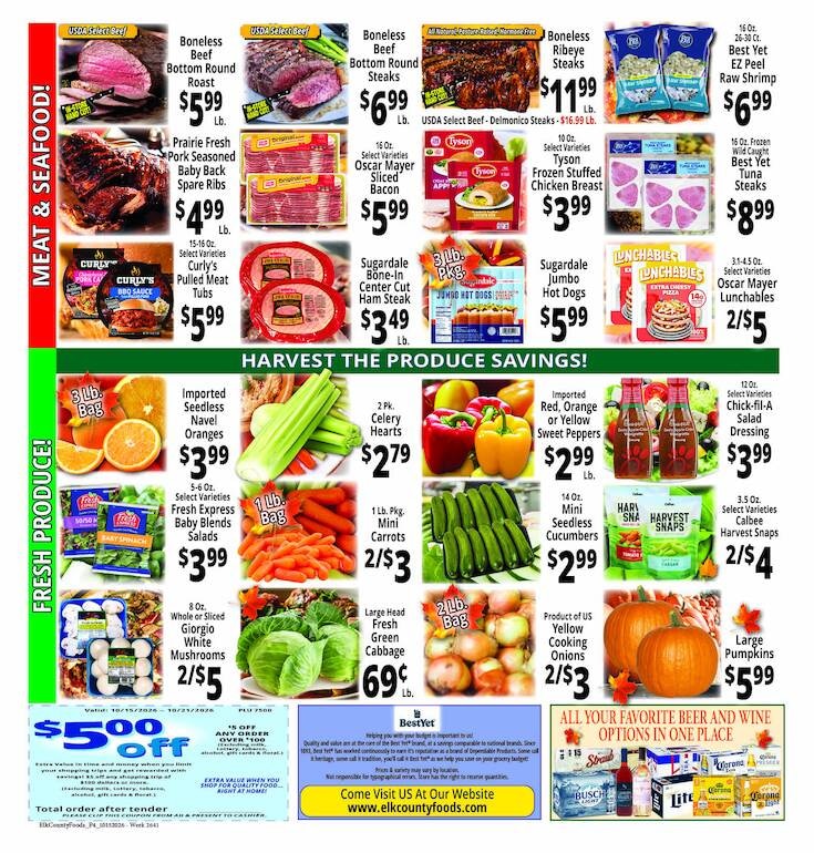 Elk County Foods Weekly Ad October 15 - 21, 2026