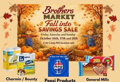 Brothers Market (Cole Camp, MO) 3 Day Sale Weekly Ad October 16 - 18, 2026