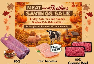 Brothers Market (Missouri) 3 Day Sale Weekly Ad October 16 - 18, 2026