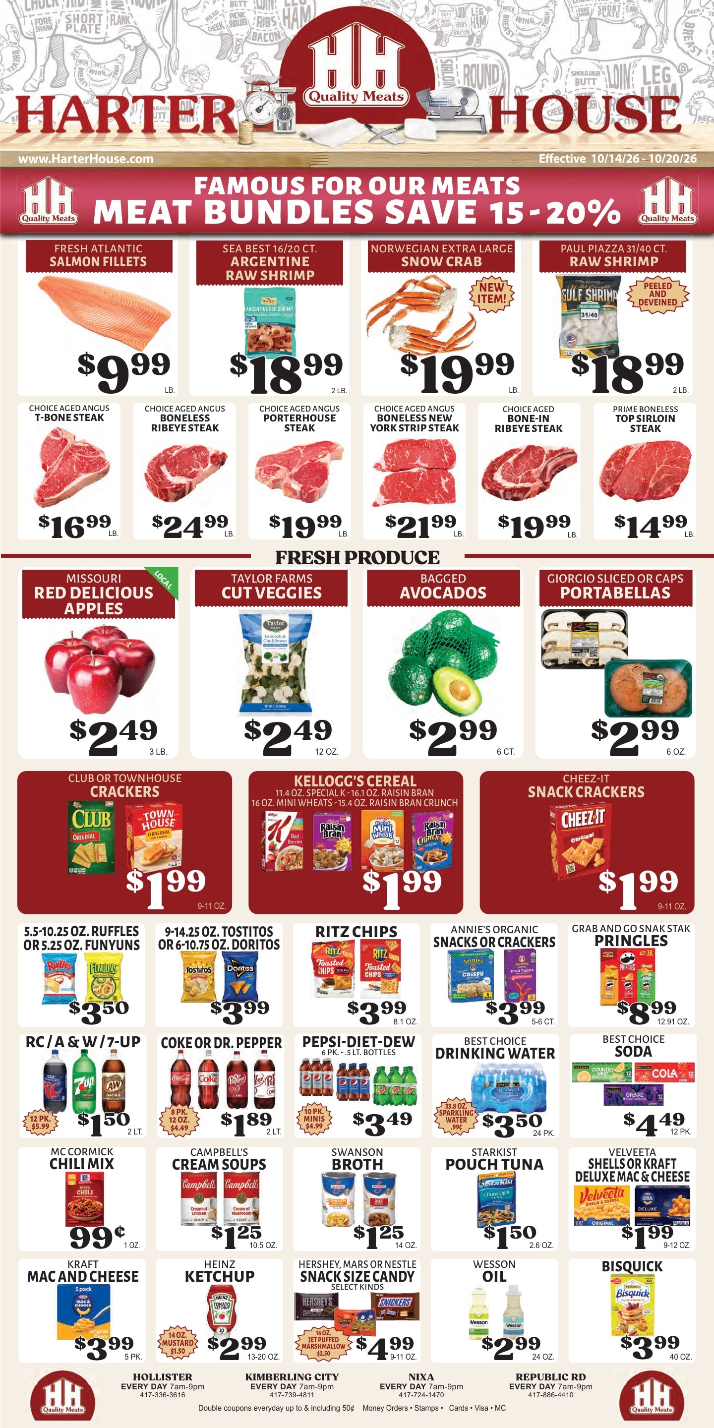 Harter House Weekly Ad October 14 - 20, 2026