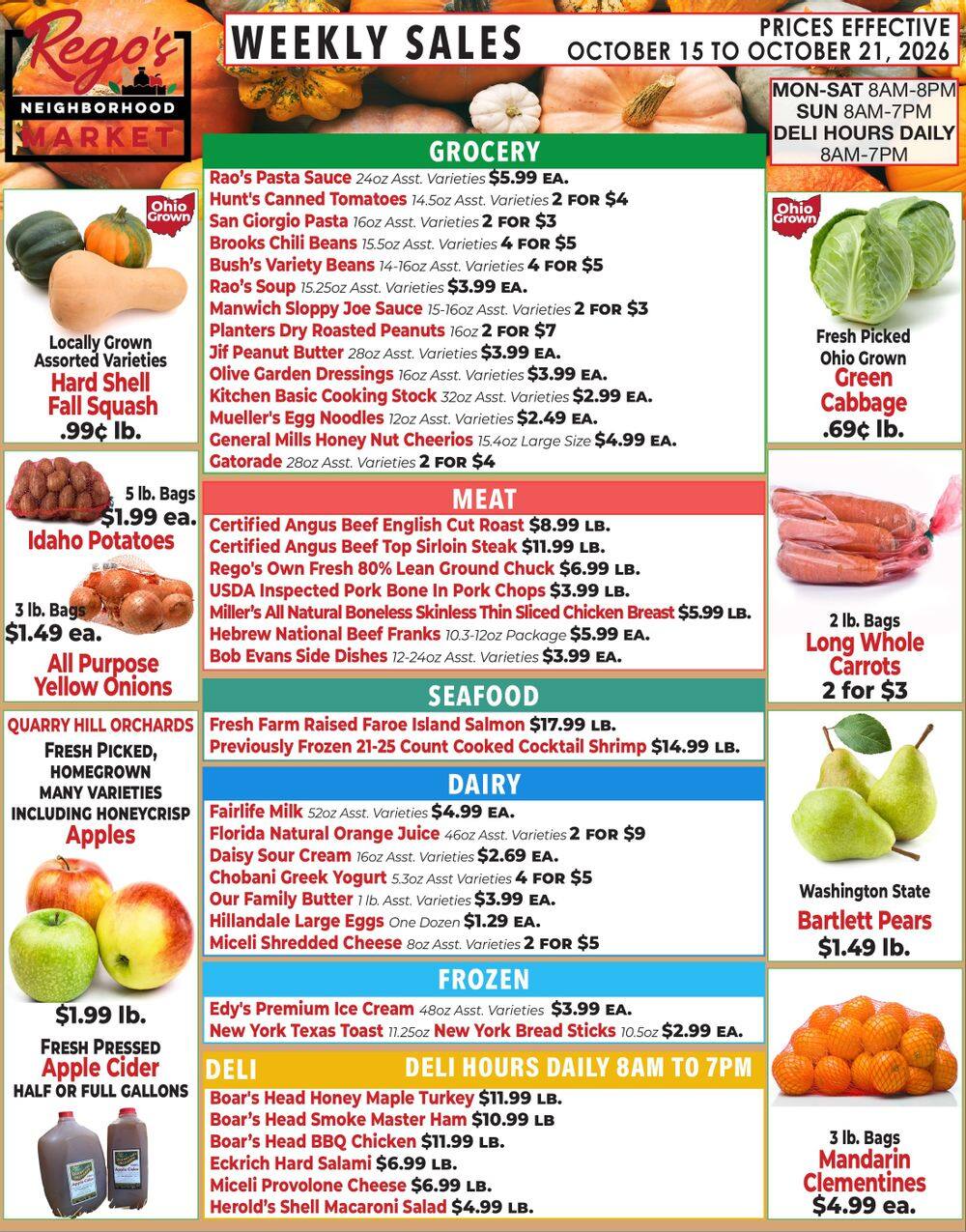Rego's Neighborhood Market Weekly Ad October 15 - 21, 2026