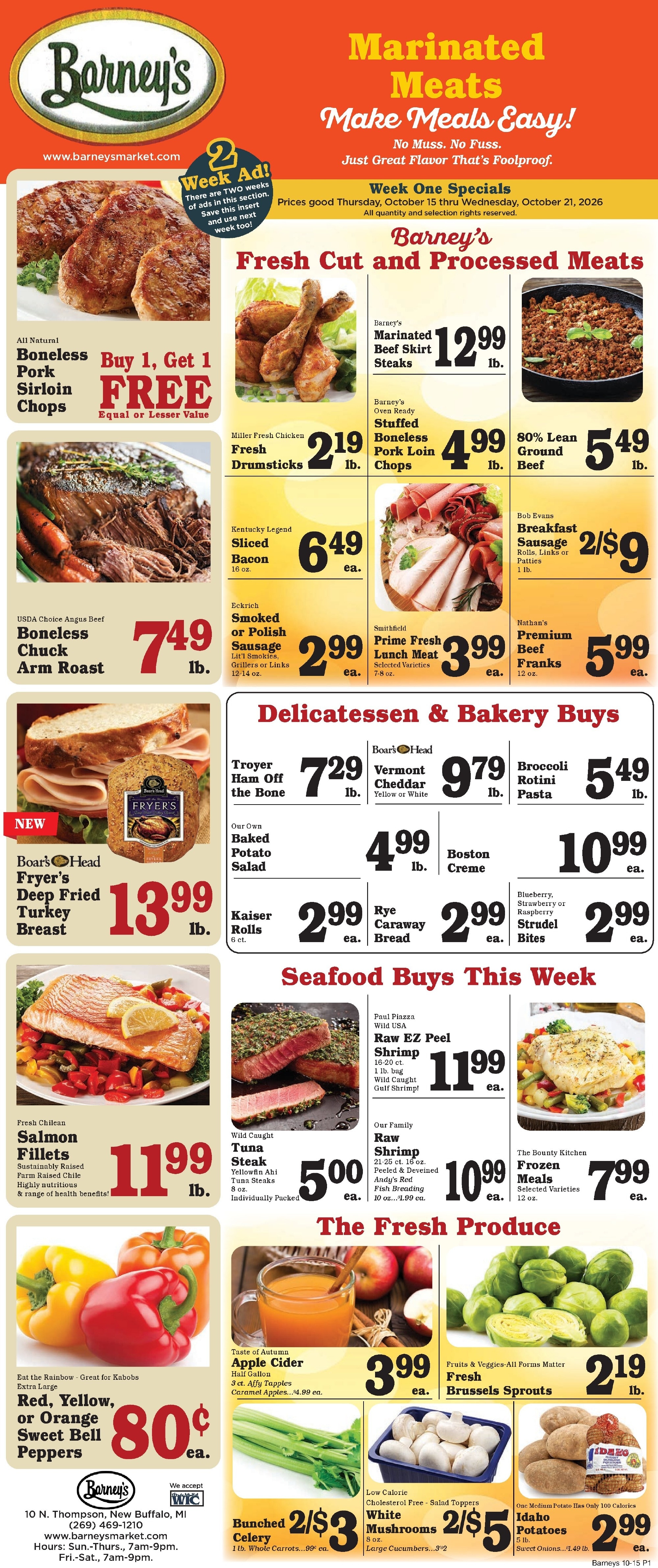 Barney's Market Weekly Ad October 15 - 21, 2026