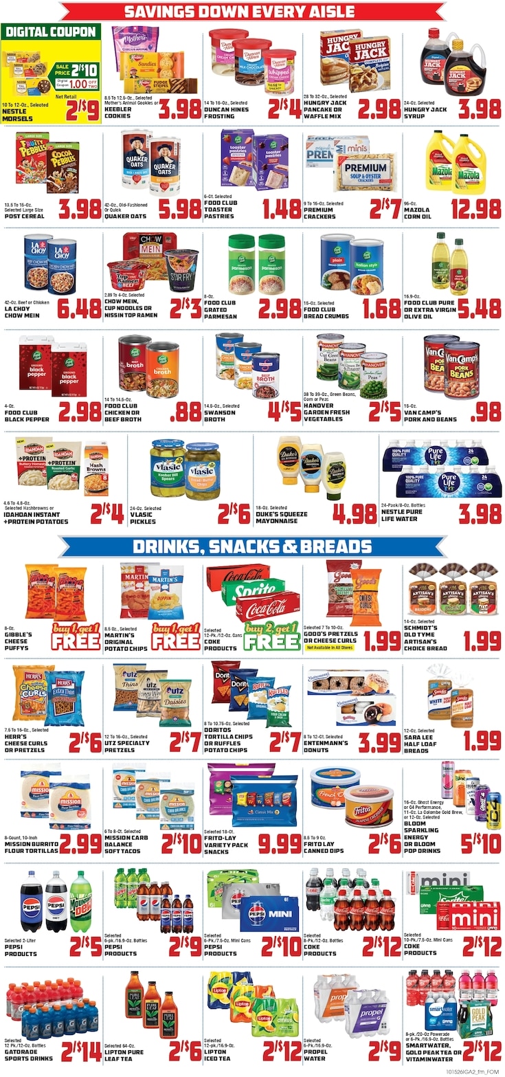 Saubel's Markets (Whiteford and other locations, MD) Weekly Ad October 15 - 21, 2026