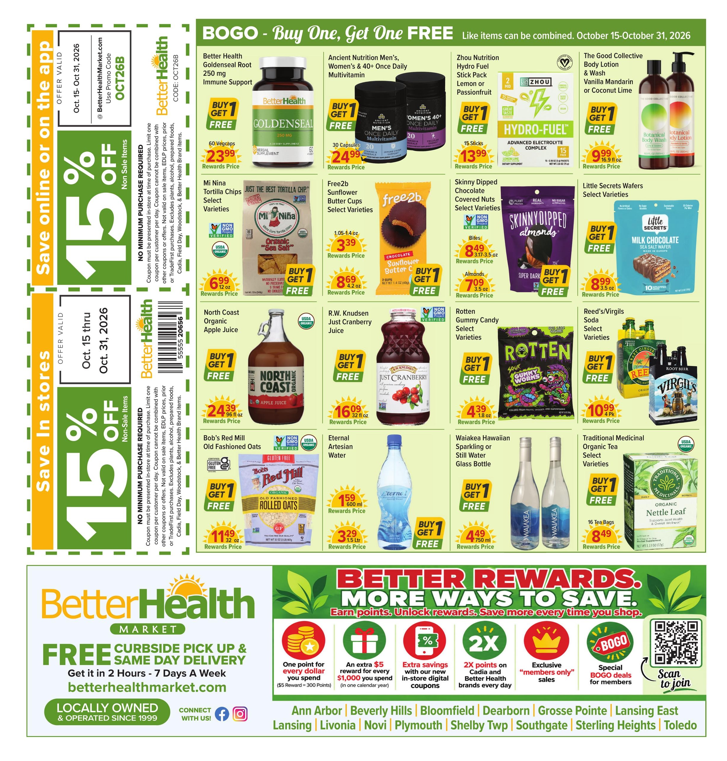 Better Health Market Weekly Ad October 15 - 31, 2026