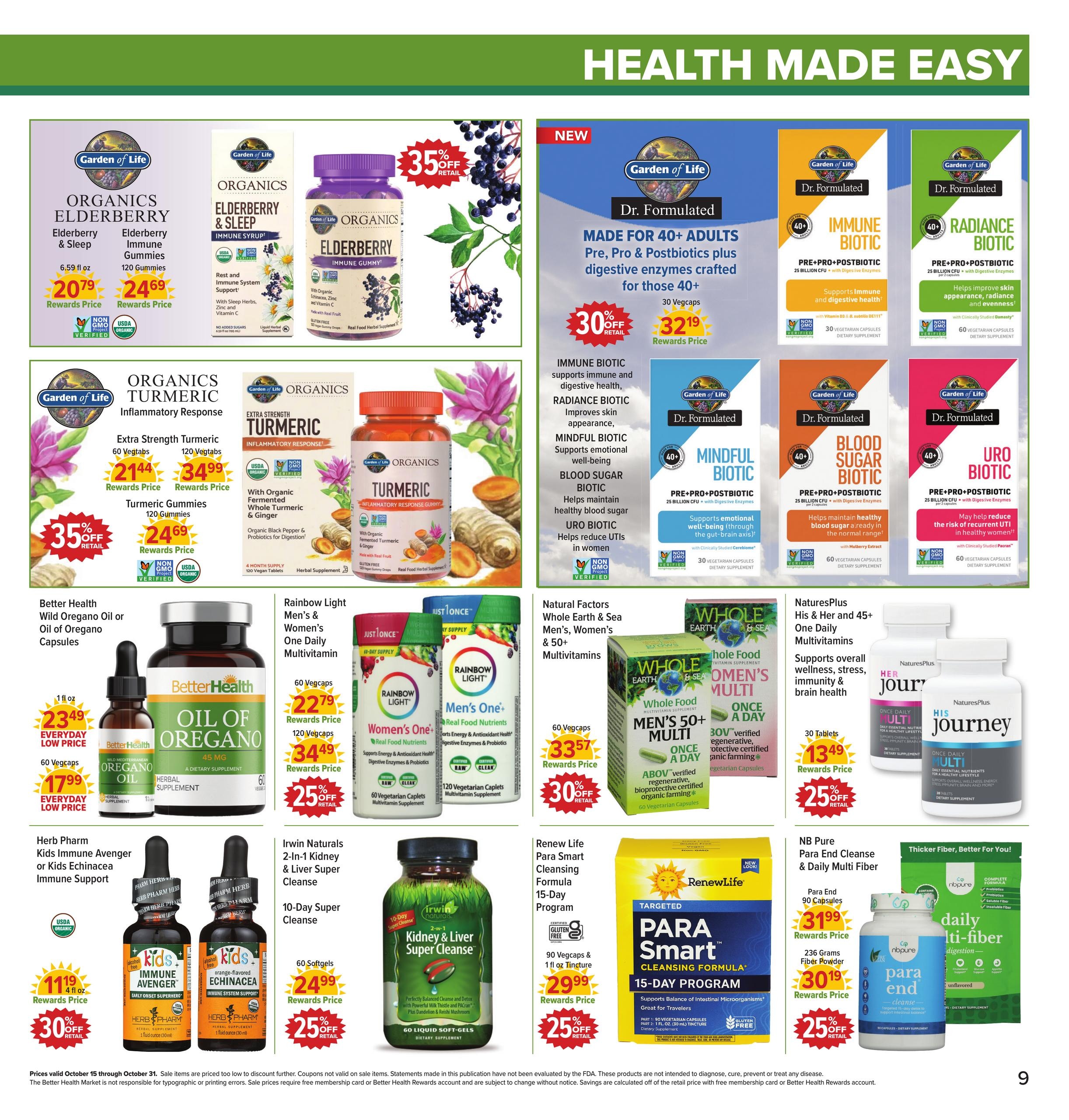Better Health Market Weekly Ad October 15 - 31, 2026